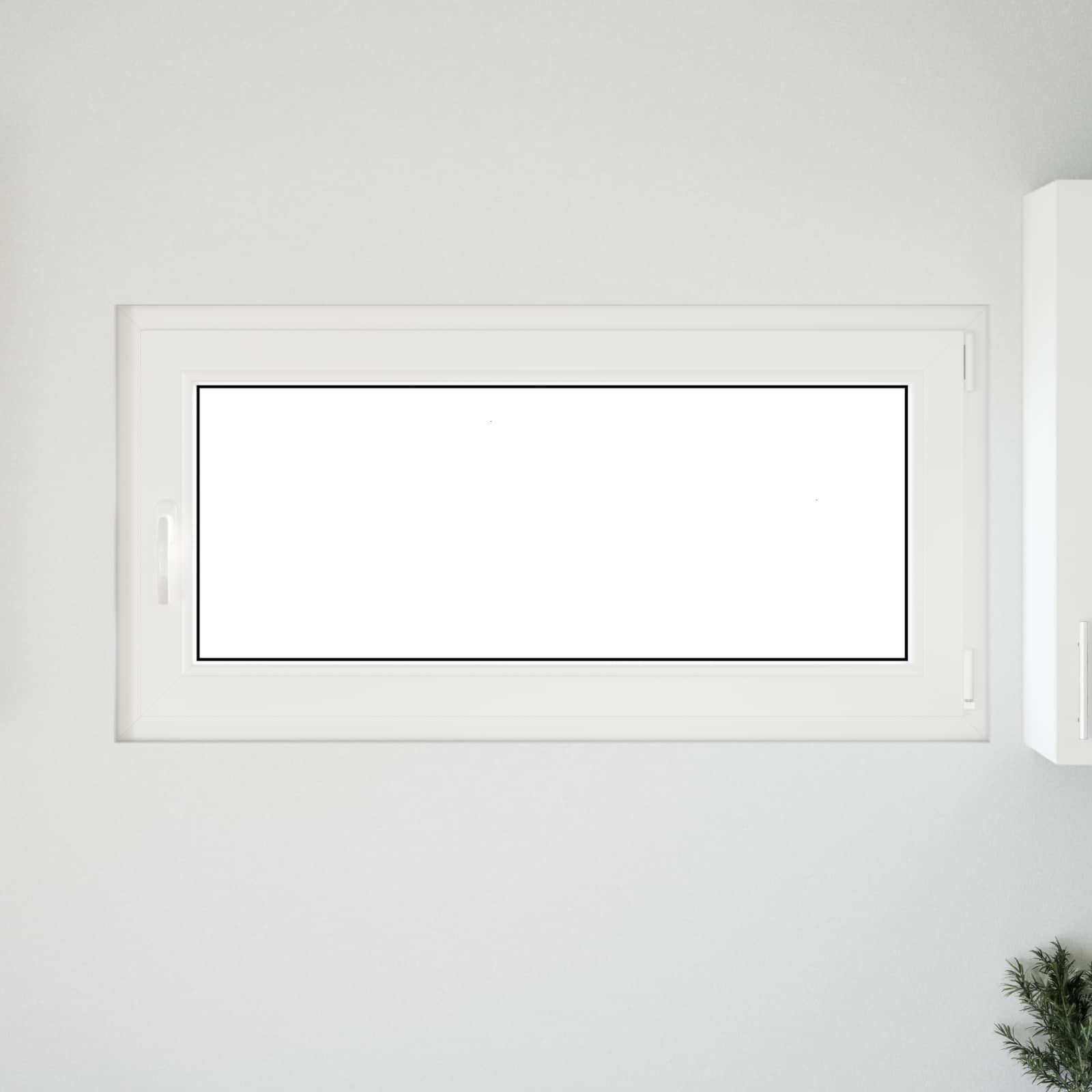 RISOR Basement Window White 120 x 60 cm PVC and glass