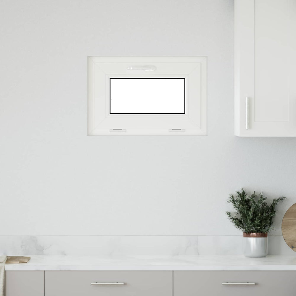Požeminio lango RISOR 60 x 40 cm PVC ir stiklas Balta