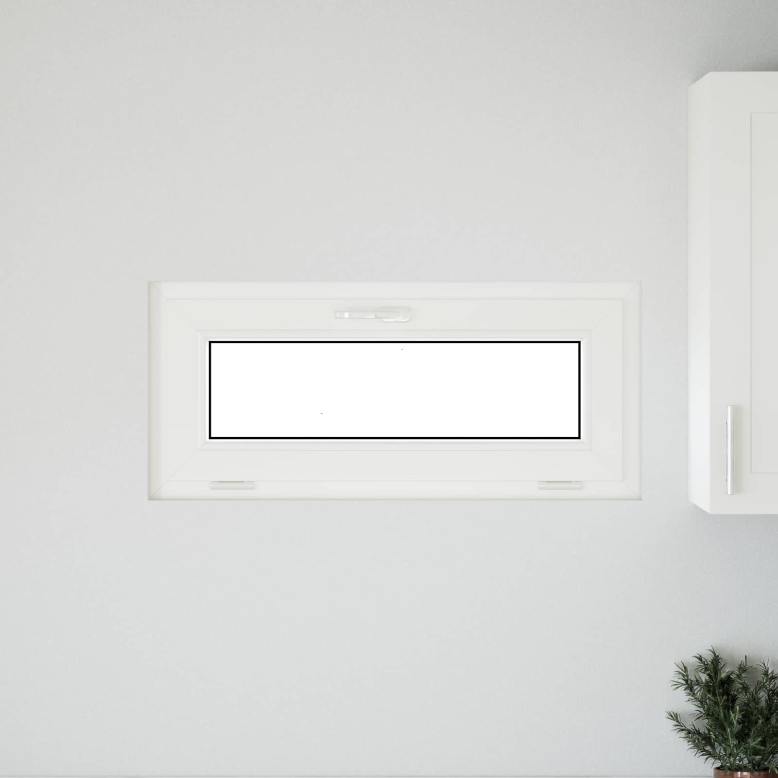 Požeminio lango RISOR 90 x 40 cm PVC ir stiklas