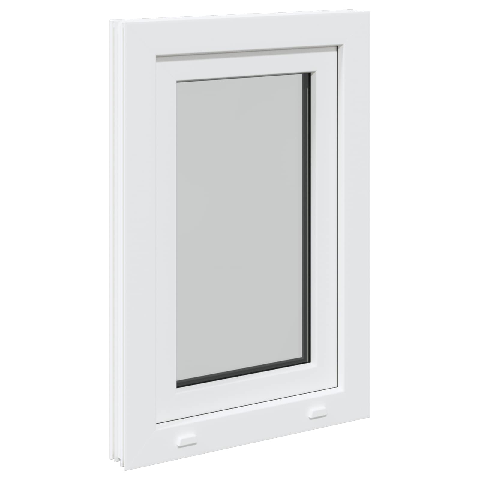Underground window RISOR White 50 x 75 cm PVC and glass