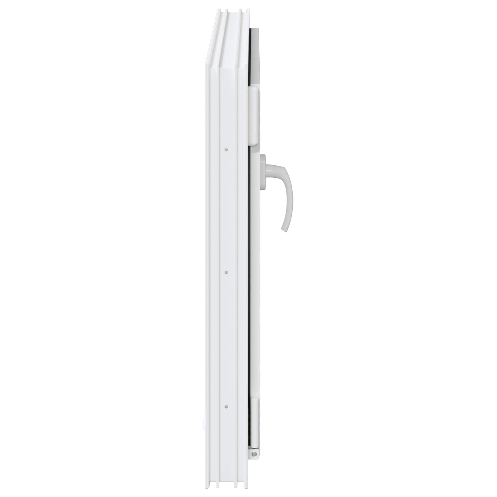 Basement Window RISOR White 80 x 60 cm PVC and Glass