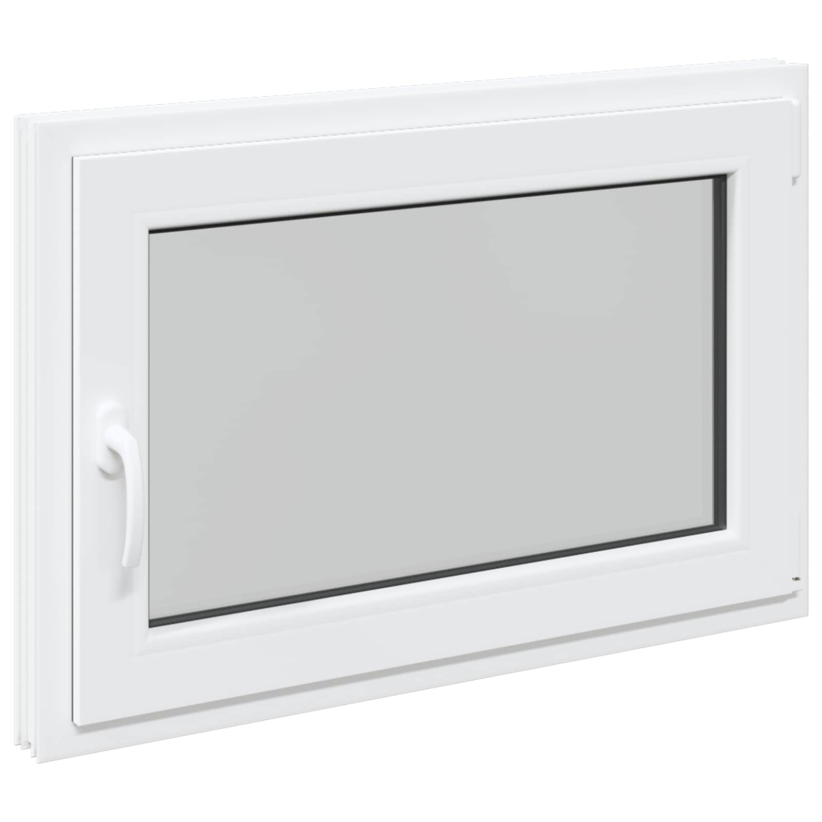 Požeminio lango RISOR Baltas 90 x 50 cm PVC ir stiklas