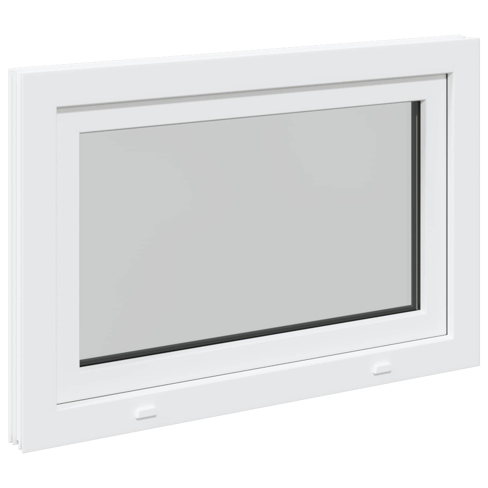 Požeminio lango RISOR Baltas 90 x 50 cm PVC ir stiklas