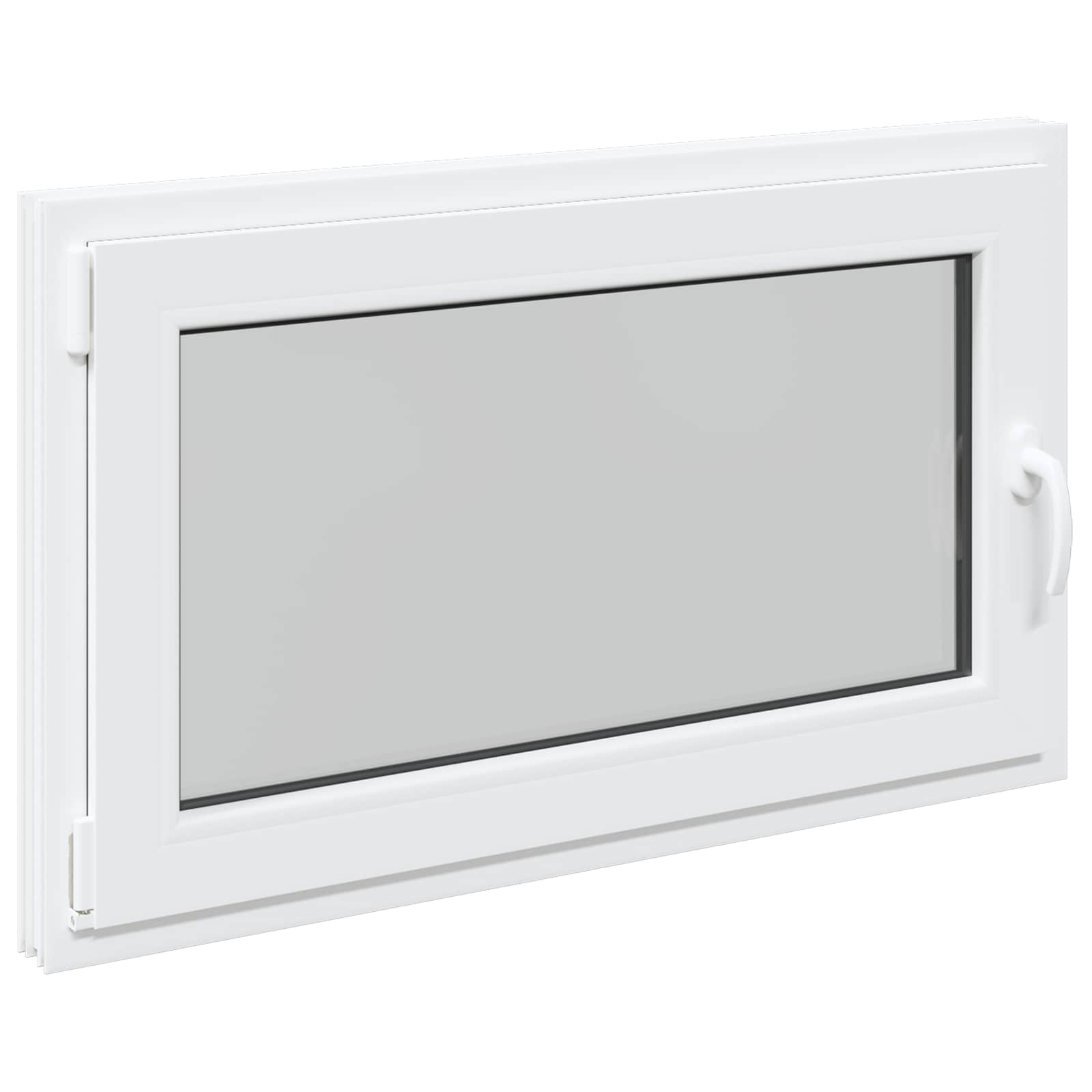 Pagraba logs RISOR Balts 100 x 60 cm PVC un stikls