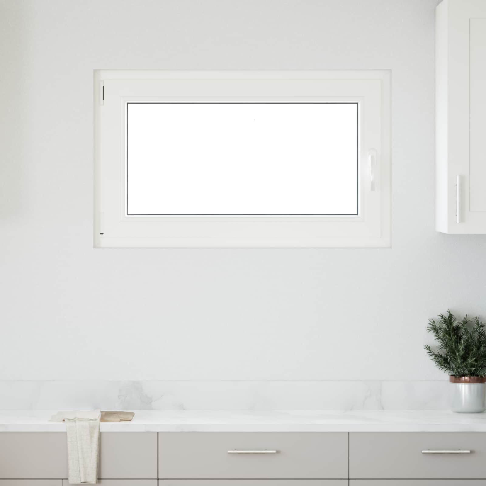 Požeminio lango RISOR Baltas 100 x 70 cm PVC ir stiklas
