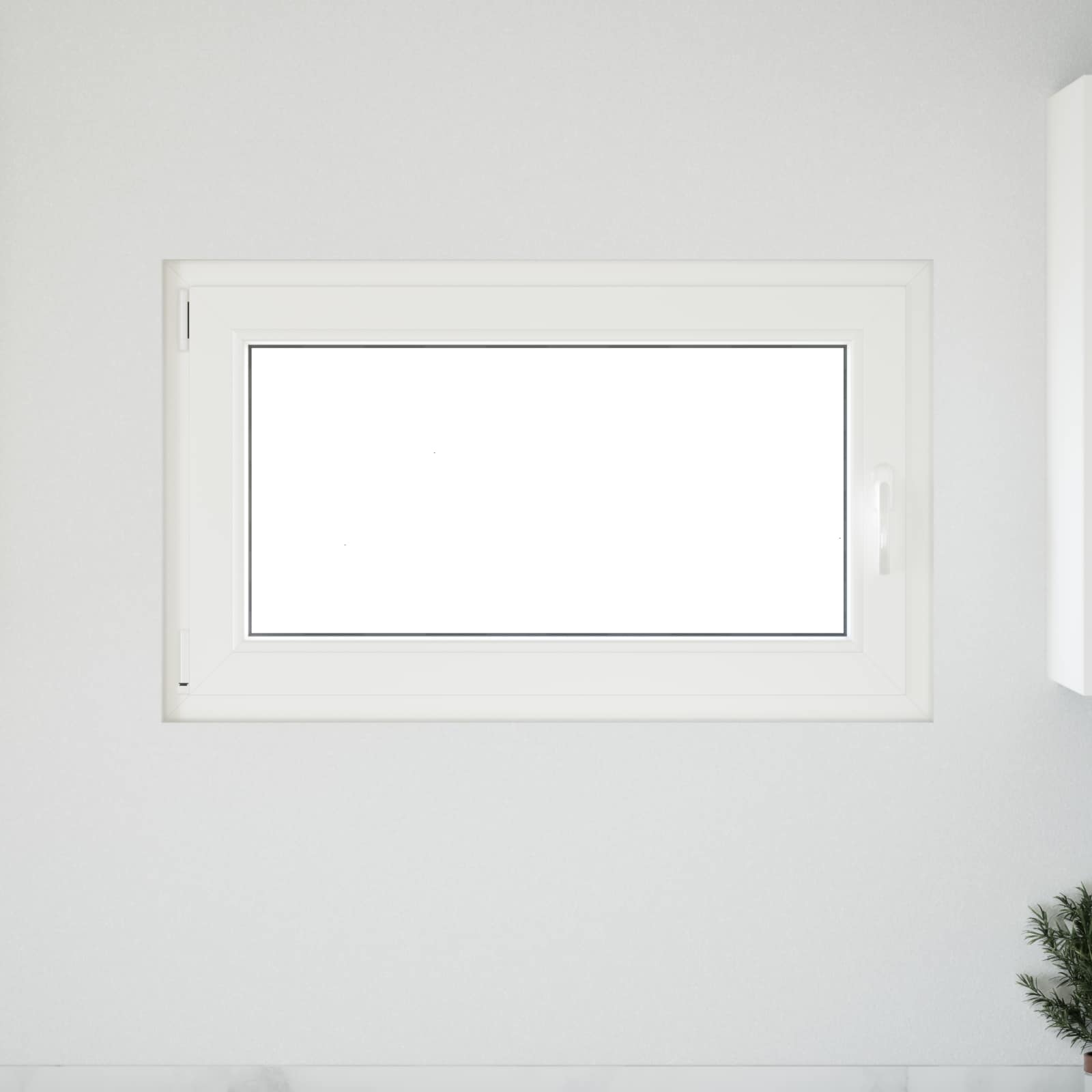 Požeminio lango RISOR Baltas 100 x 70 cm PVC ir stiklas