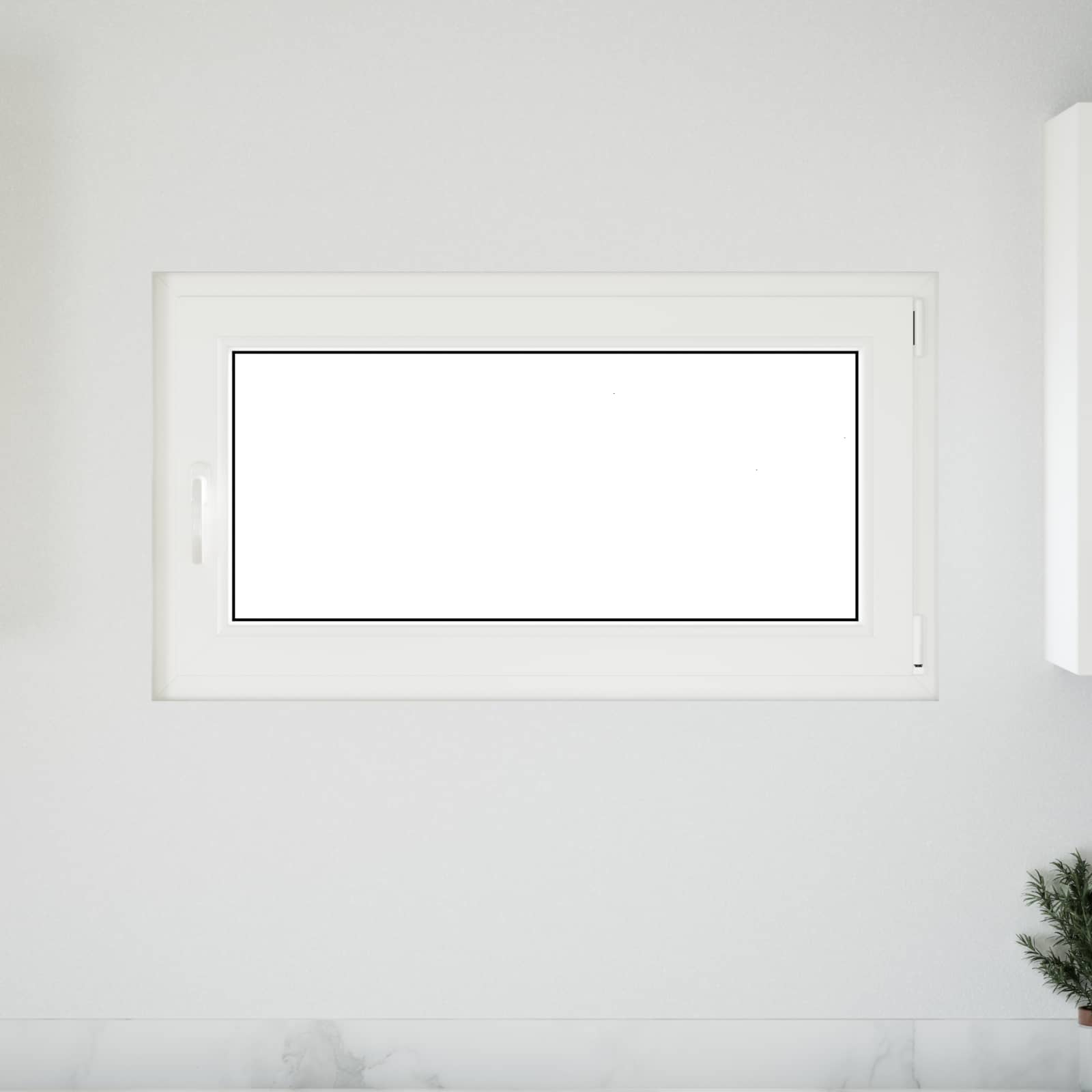 Pagraba logs RISOR Balts 110 x 60 cm PVH un stikls