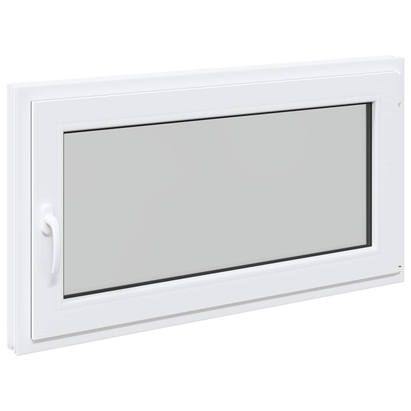 Požeminio lango RISOR Baltas 110 x 70 cm PVC ir stiklas