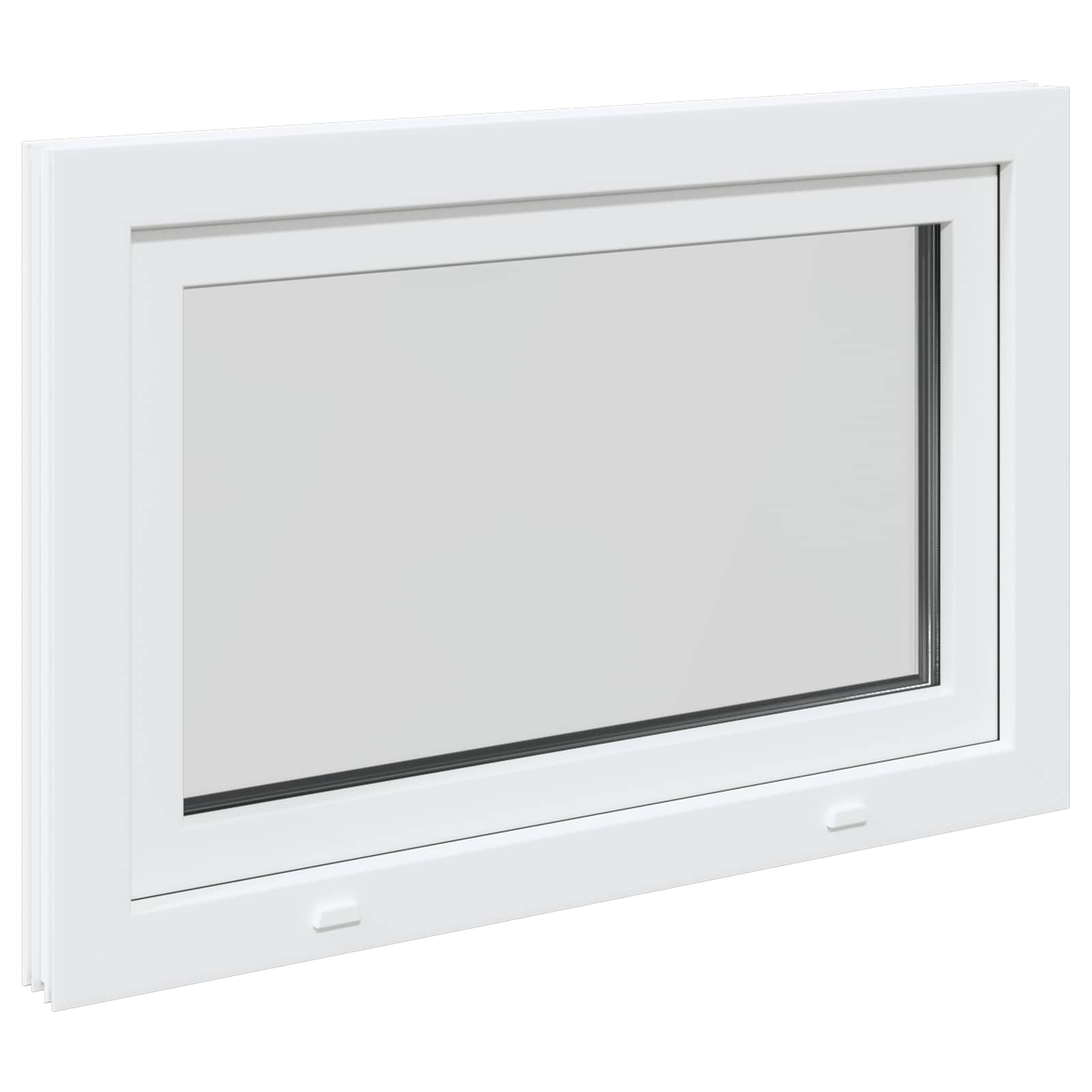 Požeminio lango RISOR Baltas 110 x 70 cm PVC ir stiklas