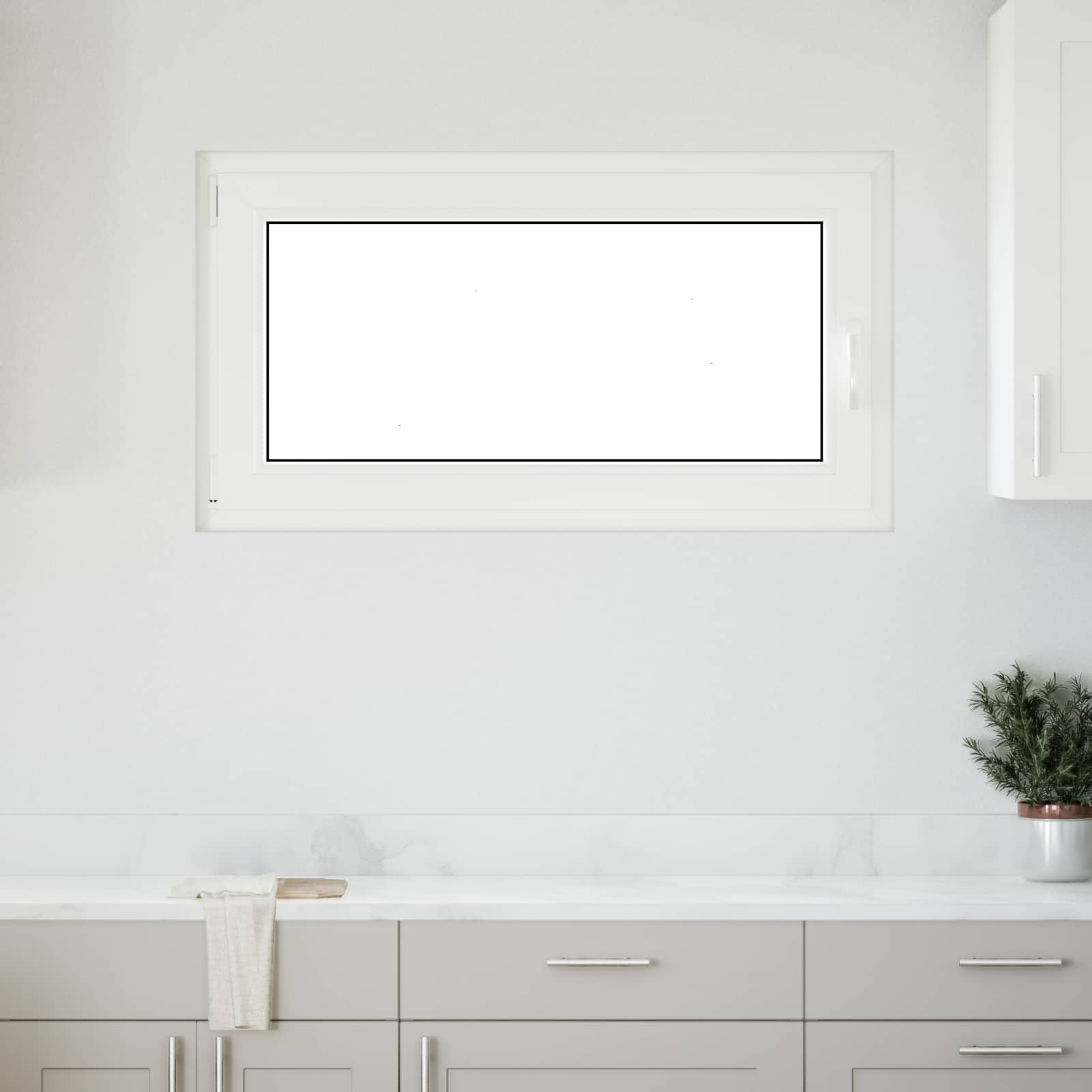 Požeminio lango RISOR Baltas 110 x 70 cm PVC ir stiklas