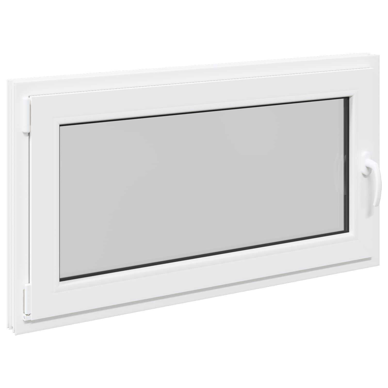 Požeminio lango RISOR Baltas 110 x 70 cm PVC ir stiklas