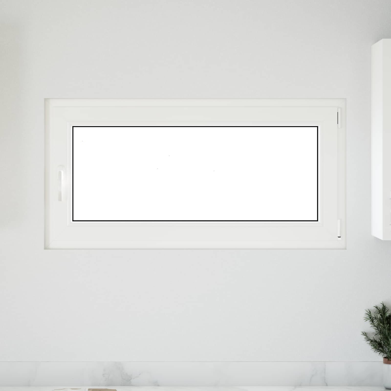 Požeminio lango RISOR Baltas 120 x 60 cm PVC ir stiklas