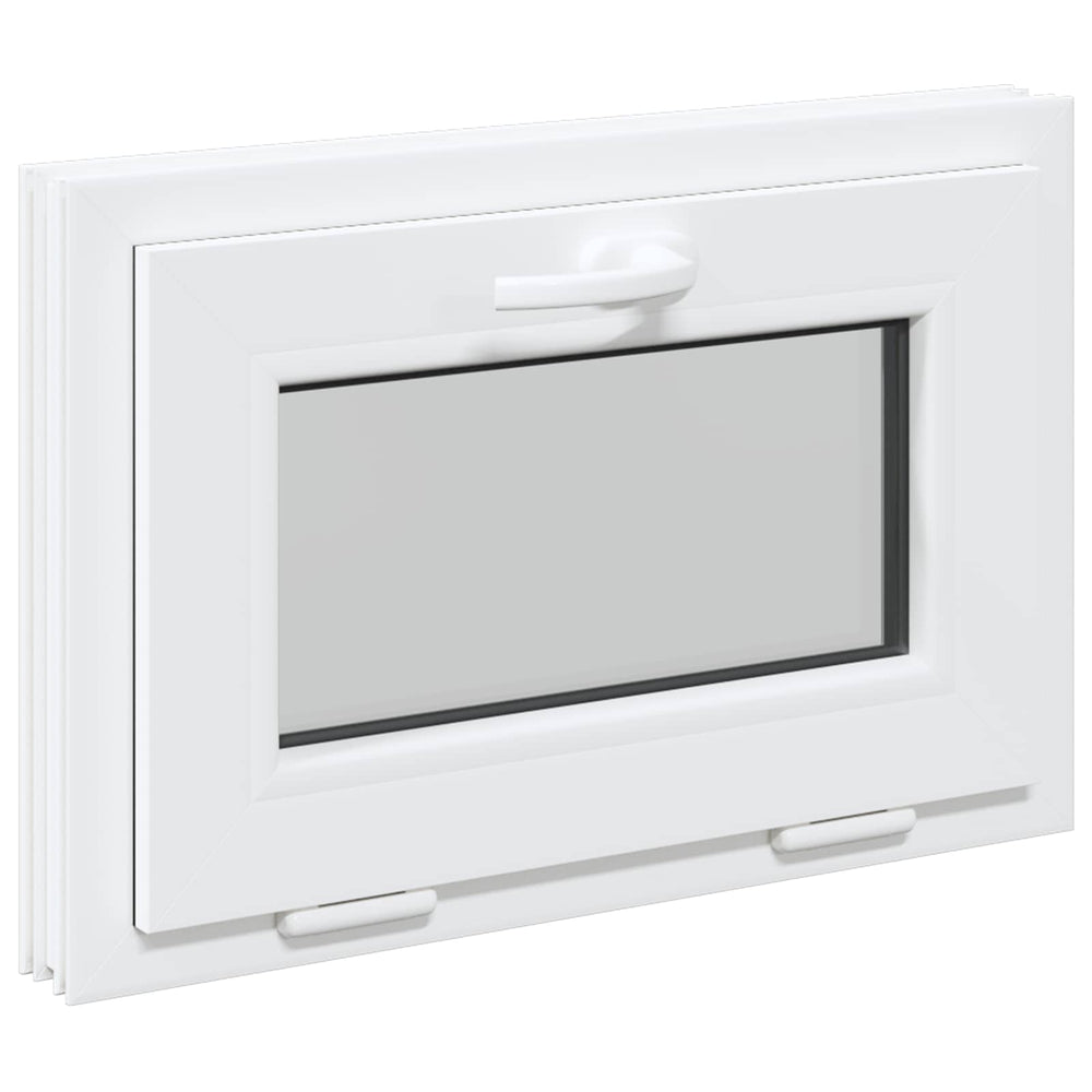 Požeminio lango RISOR 60 x 40 cm PVC ir stiklas Balta