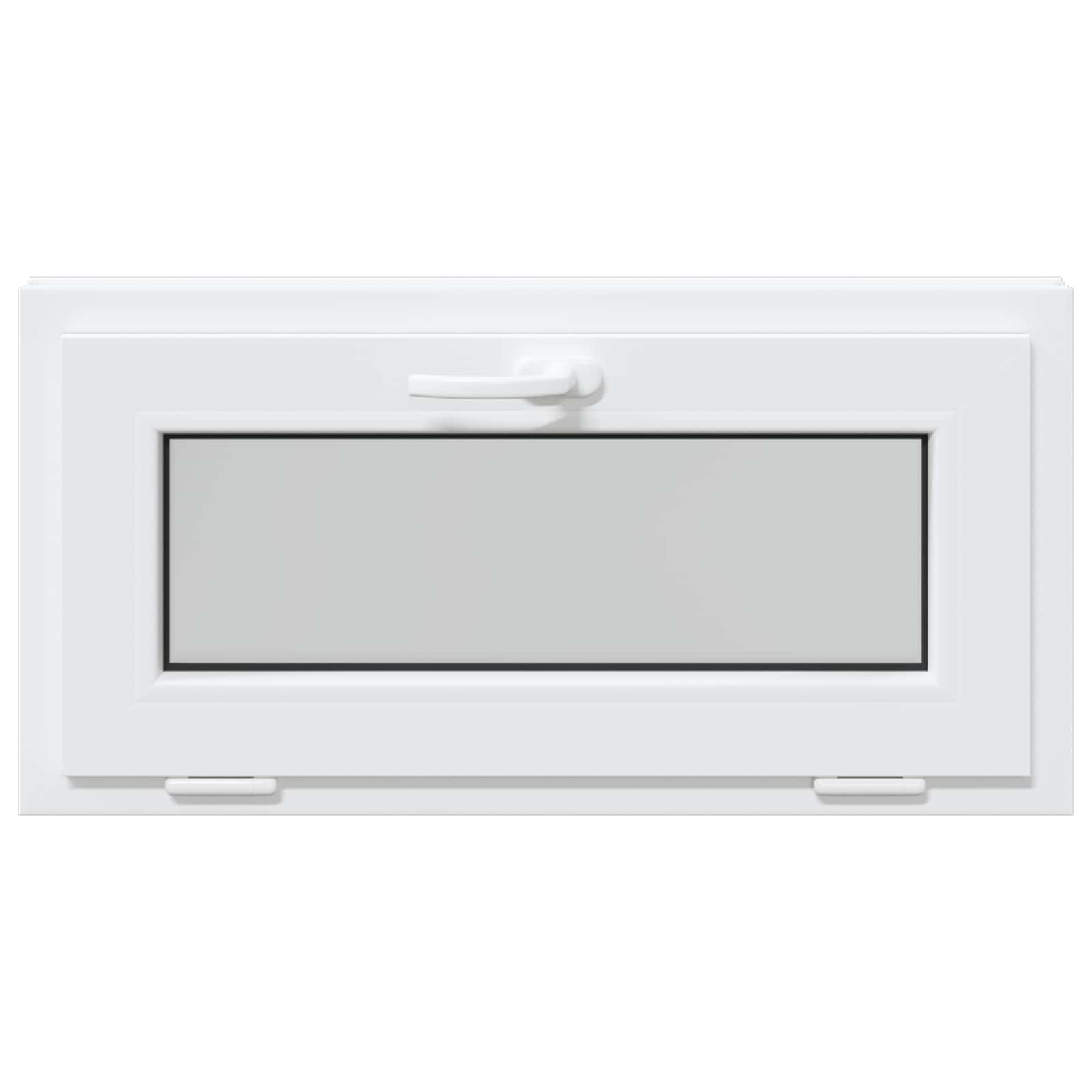 Požeminio lango RISOR 80 x 40 cm PVC ir stiklas Balta