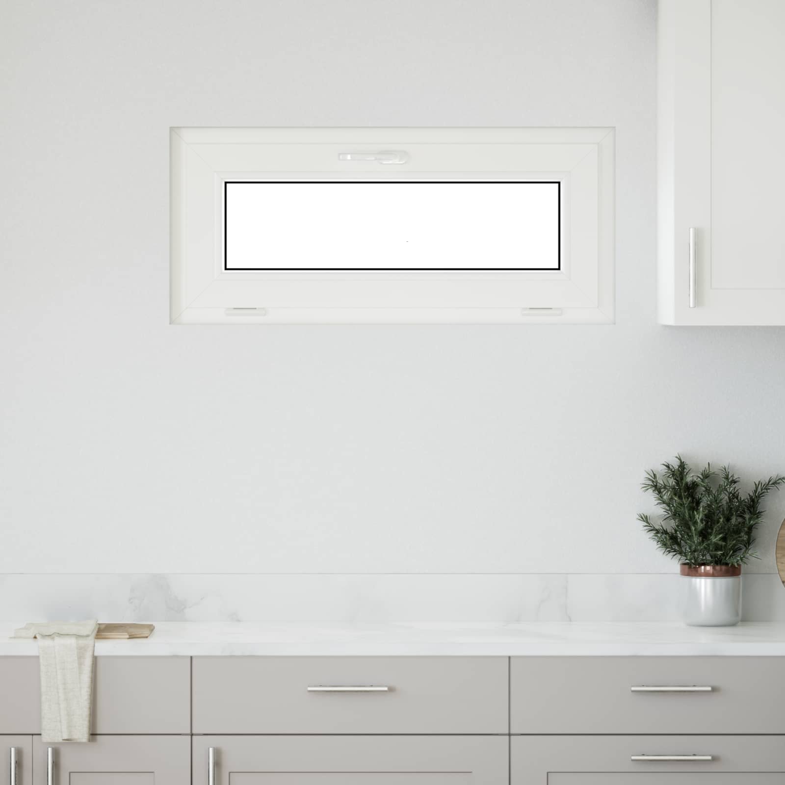 Požeminio lango RISOR 90 x 40 cm PVC ir stiklas