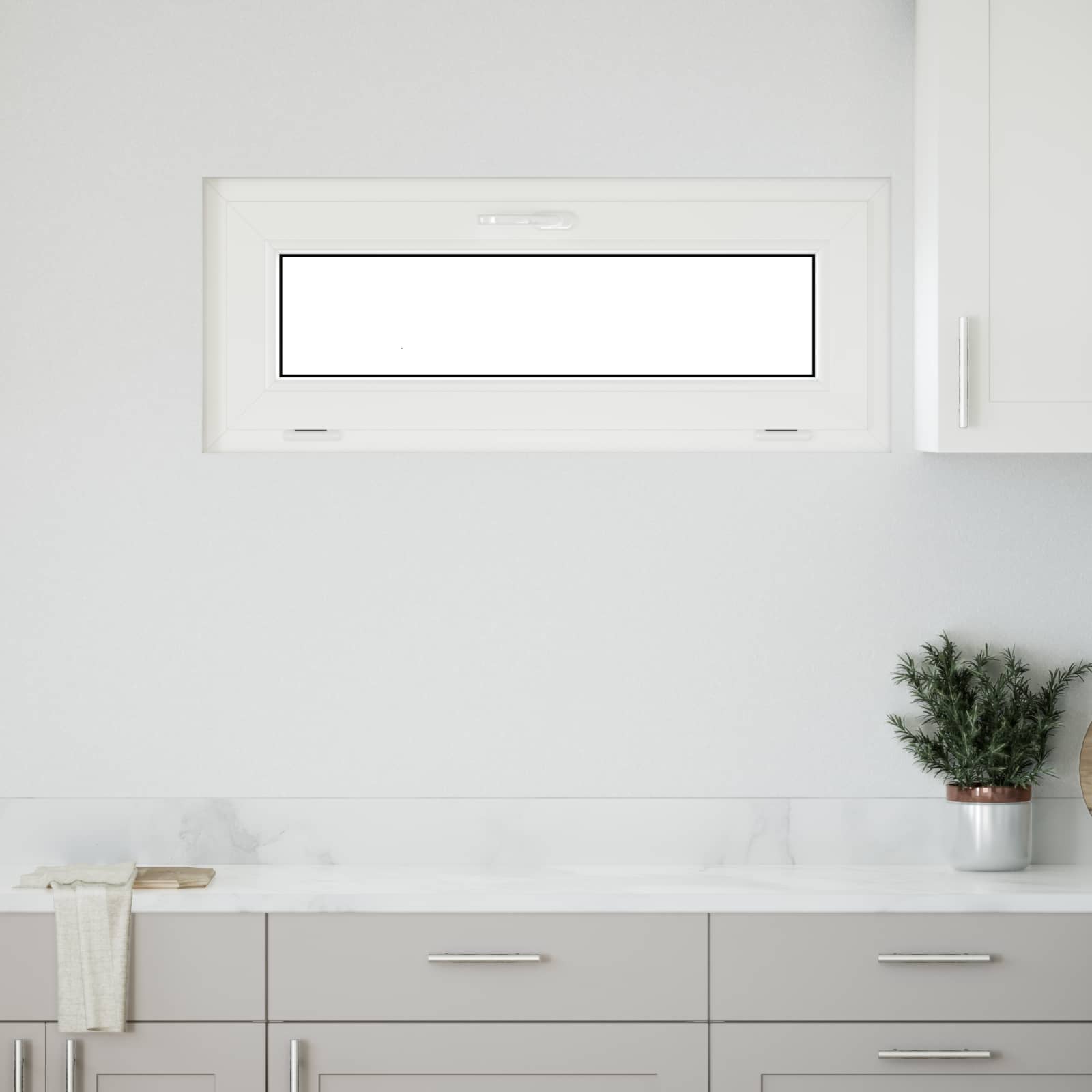 Požeminio lango RISOR 110 x 40 cm PVC ir stiklas