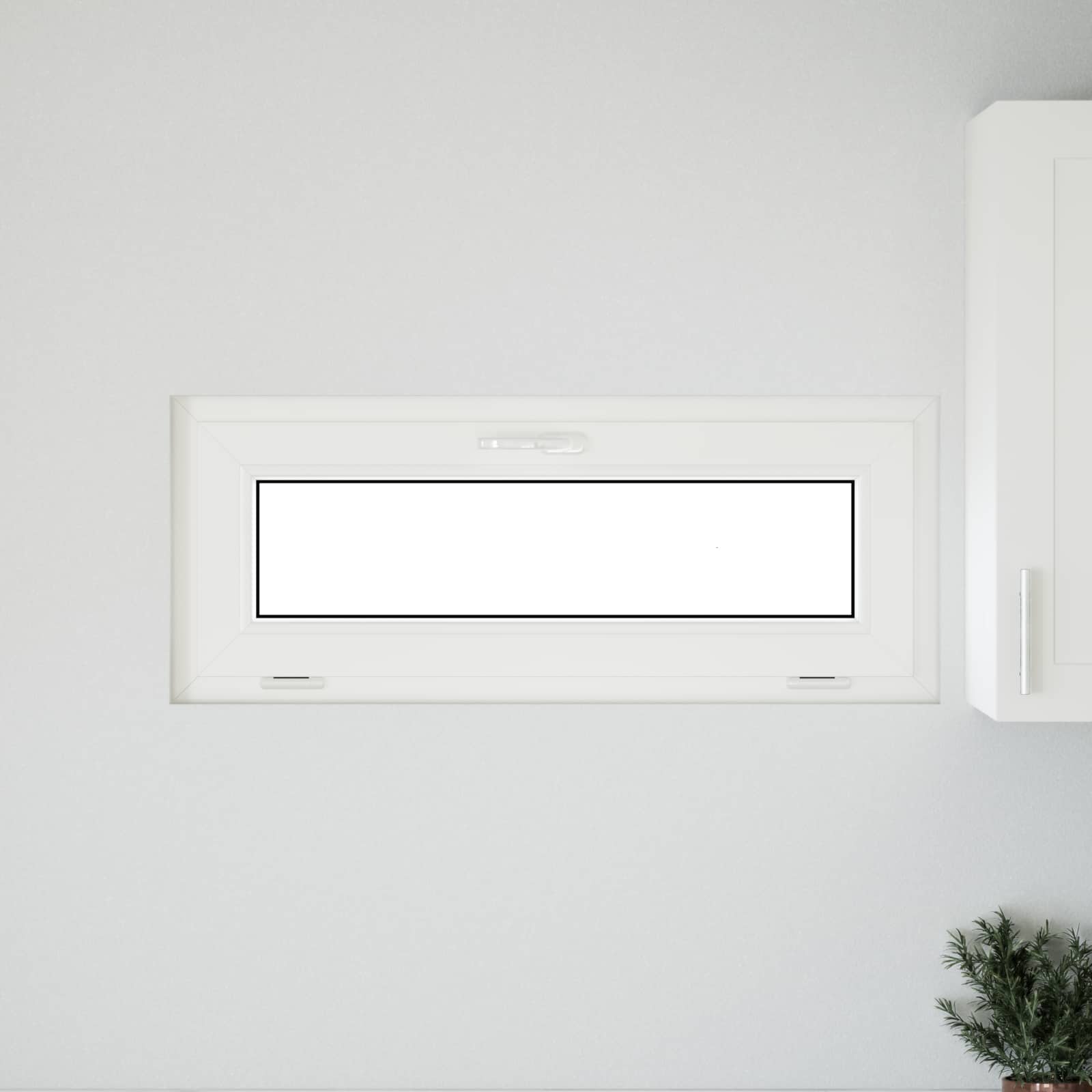 Požeminio lango RISOR 110 x 40 cm PVC ir stiklas