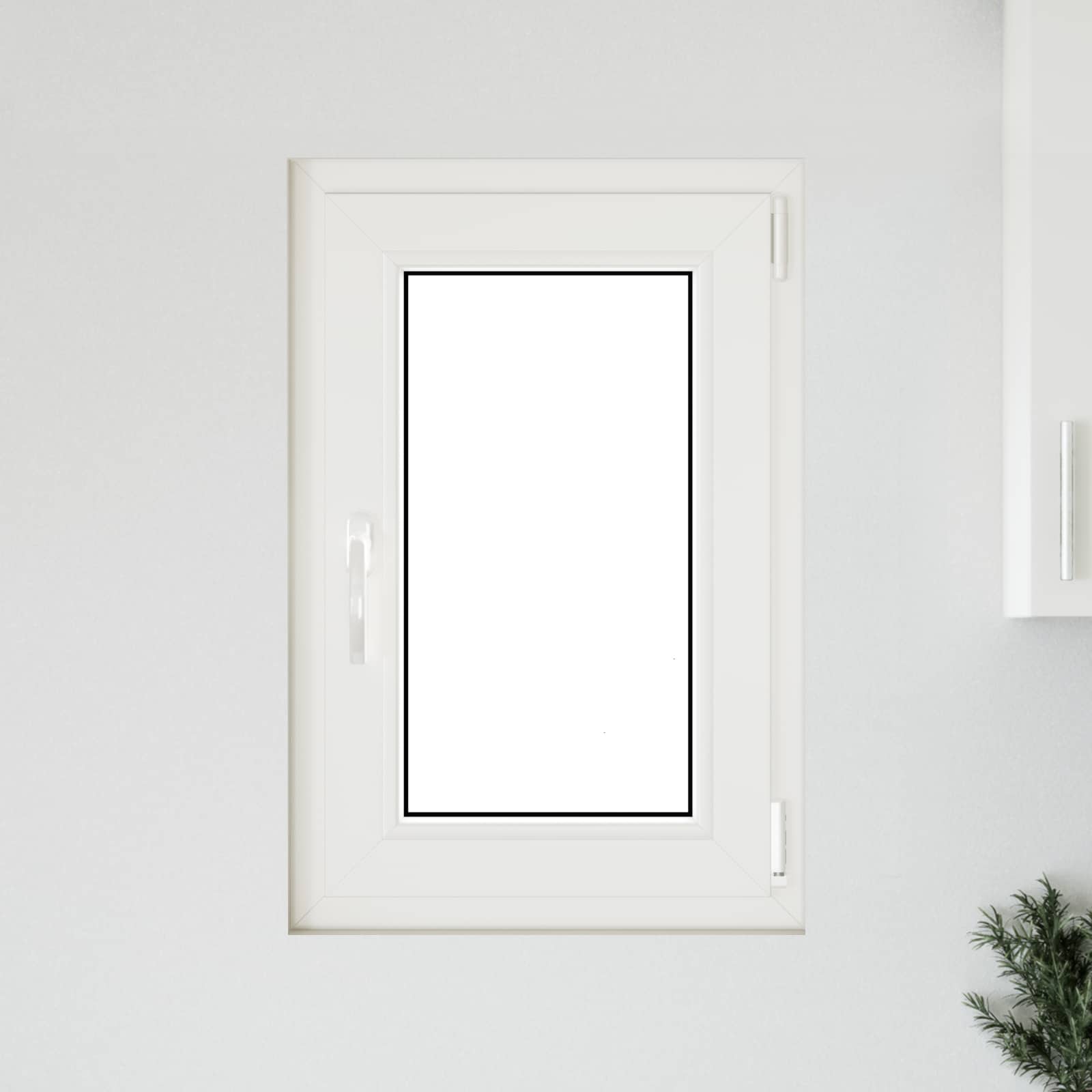 Pagrabs logs RISOR antracīta 50 x 75 cm PVC un stikls