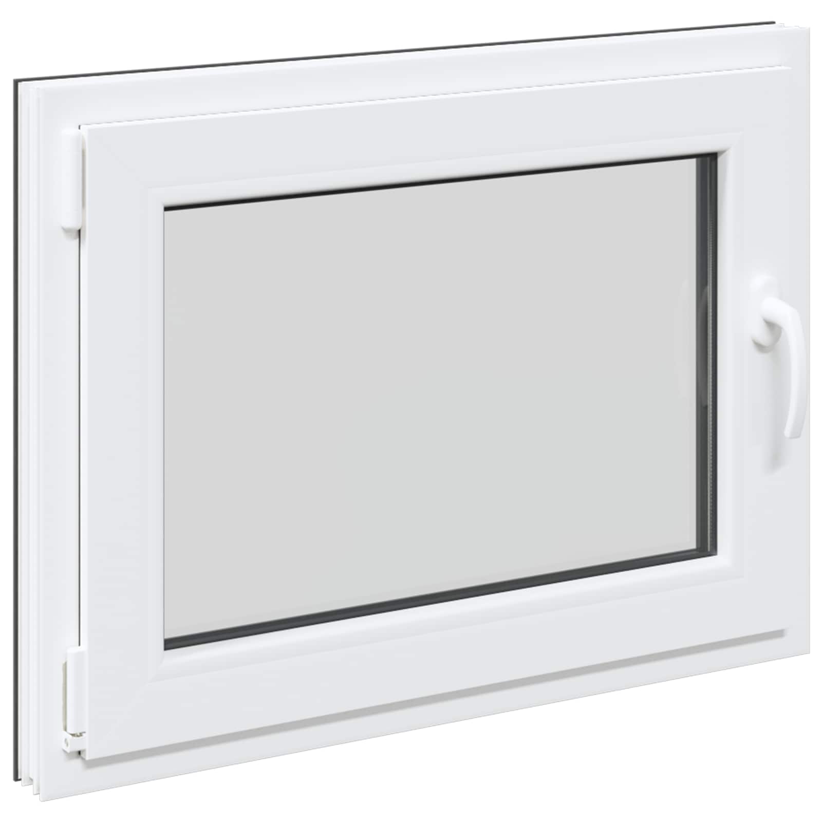 Basement Window RISOR Anthracite 80 x 60 cm PVC and Glass