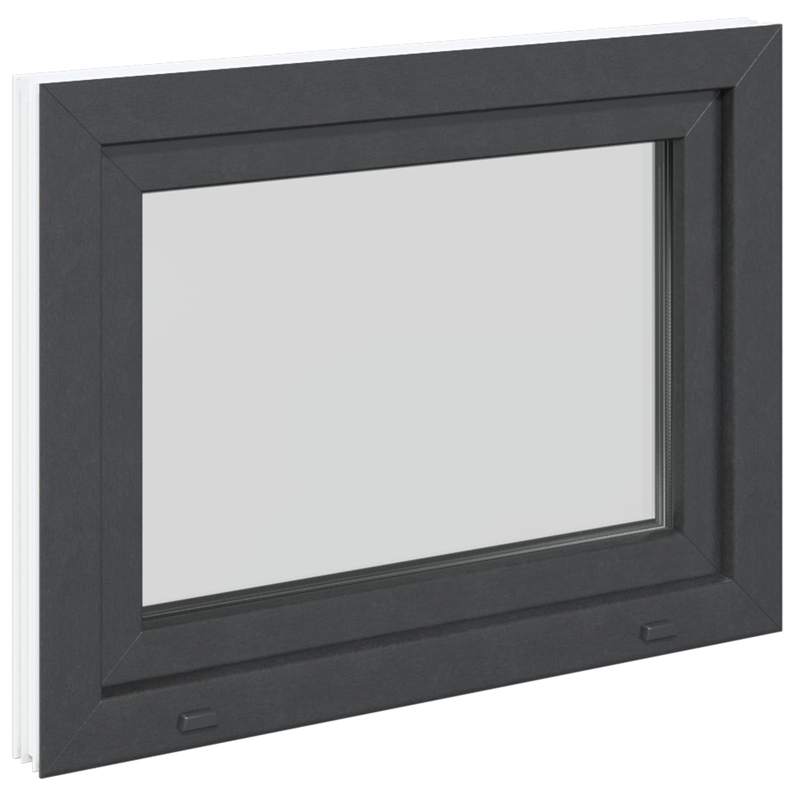 Basement Window RISOR Anthracite 80 x 60 cm PVC and Glass