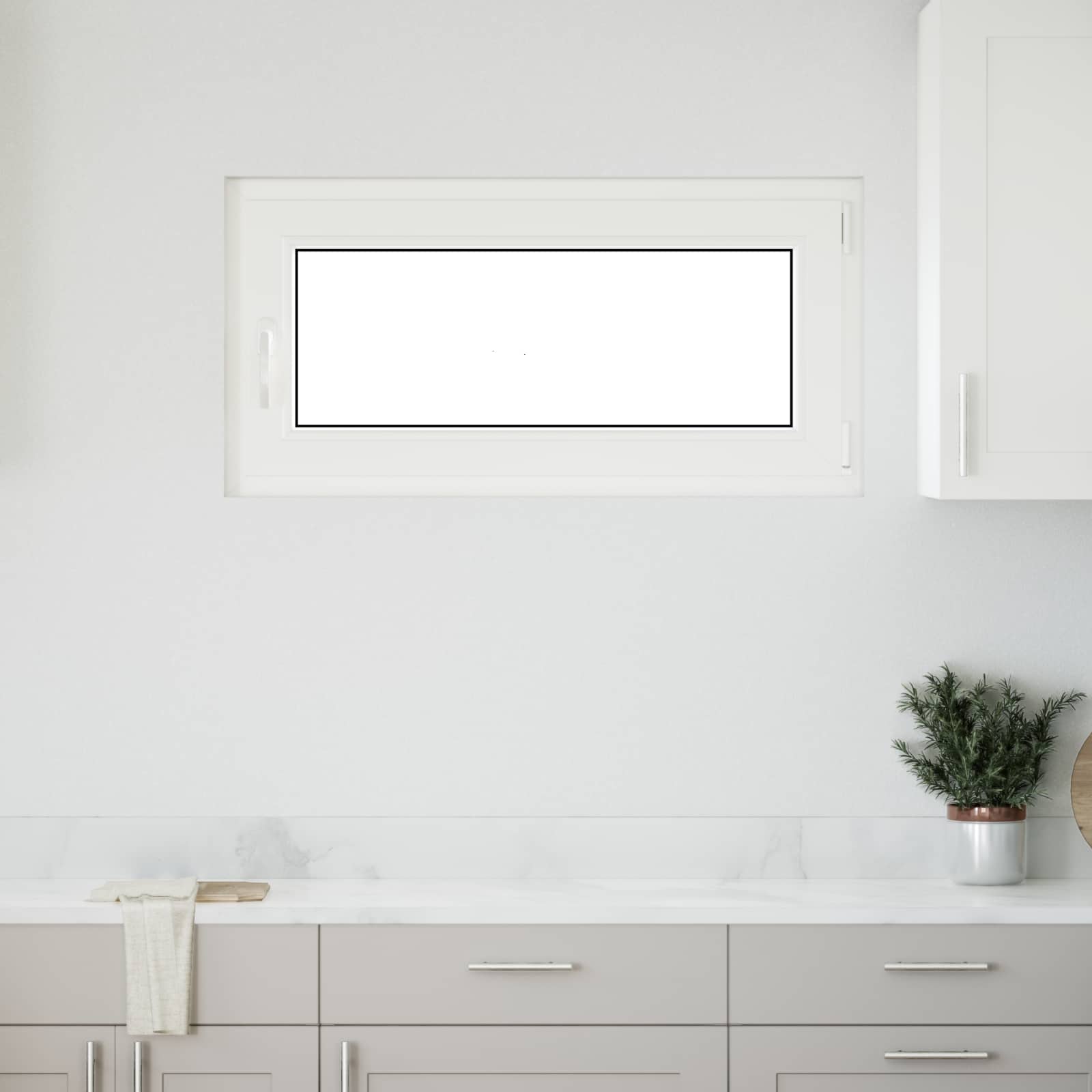 Požeminio lango RISOR Antracitas 100 x 50 cm PVC ir stiklas