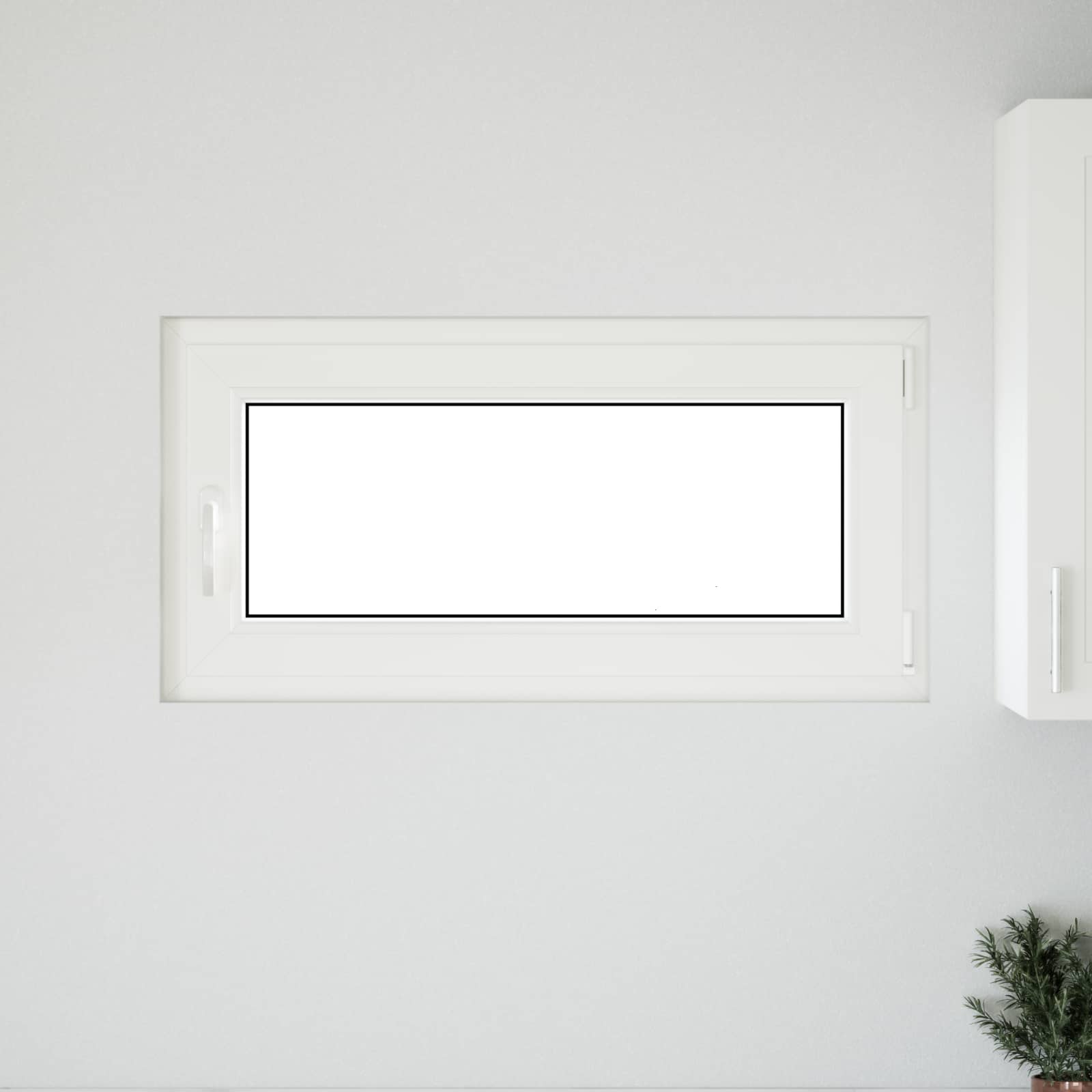 Požeminio lango RISOR Antracitas 100 x 50 cm PVC ir stiklas