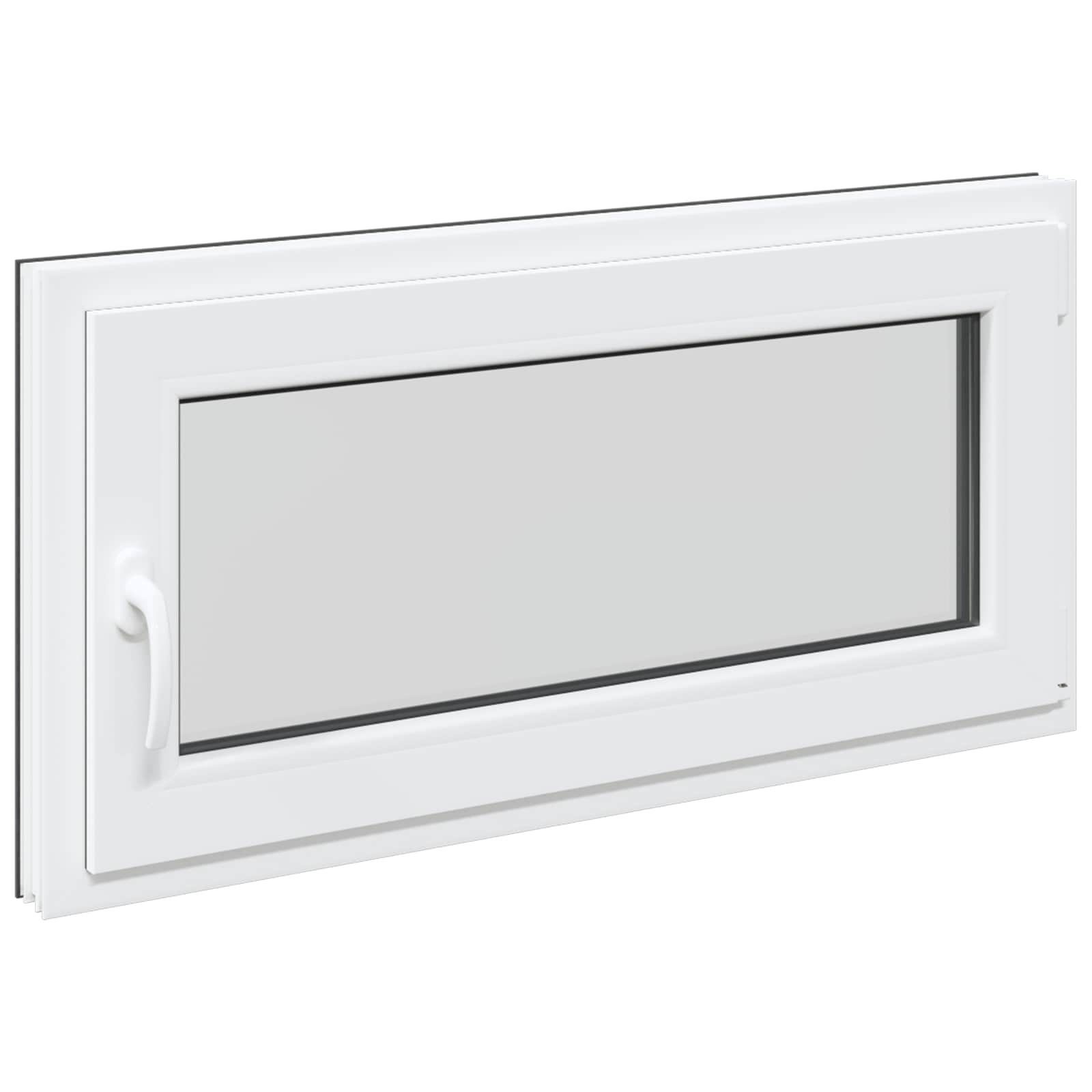 Požeminio lango RISOR Antracitas 100 x 50 cm PVC ir stiklas
