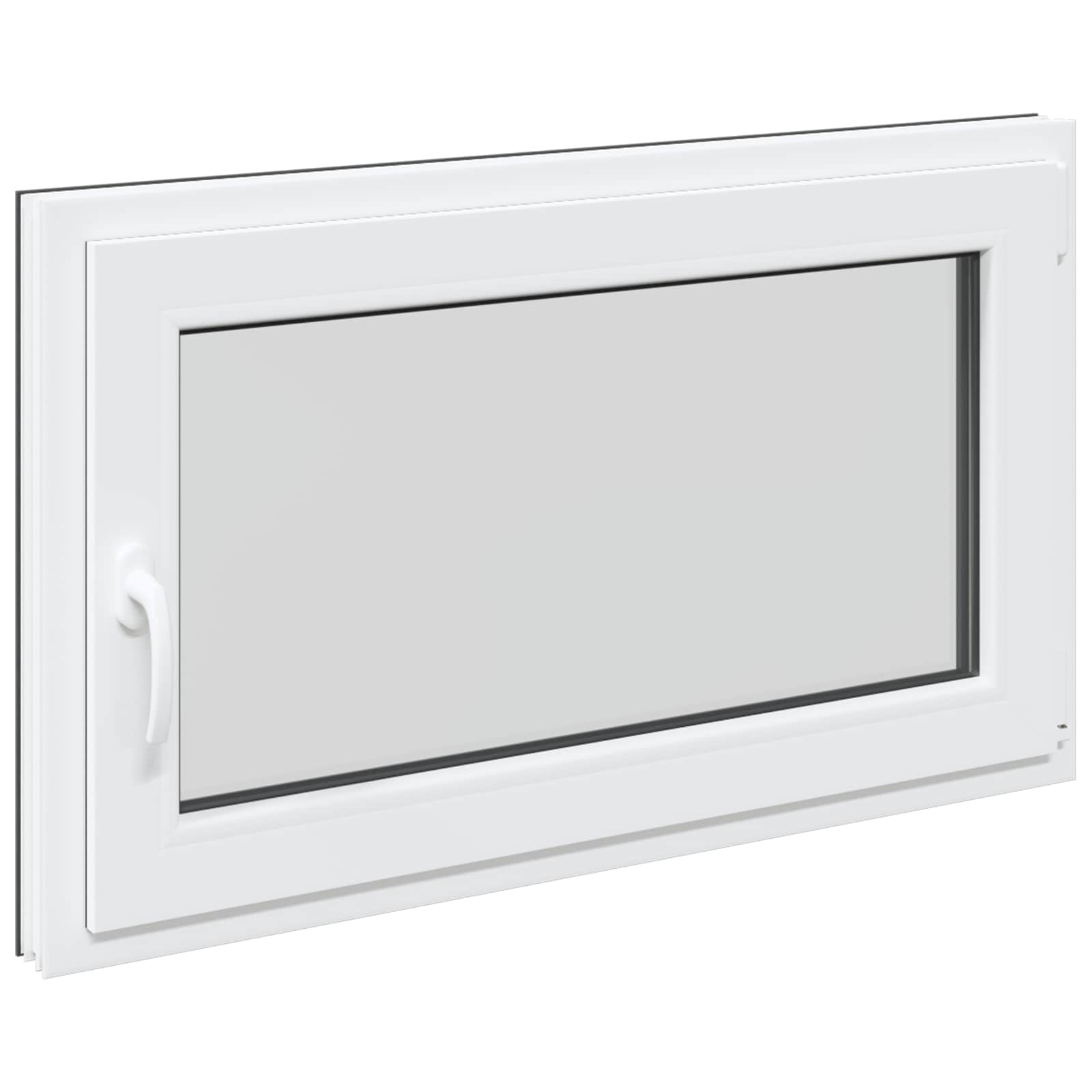 Pagraba logs RISOR Antracīts 100 x 60 cm PVC un stikls