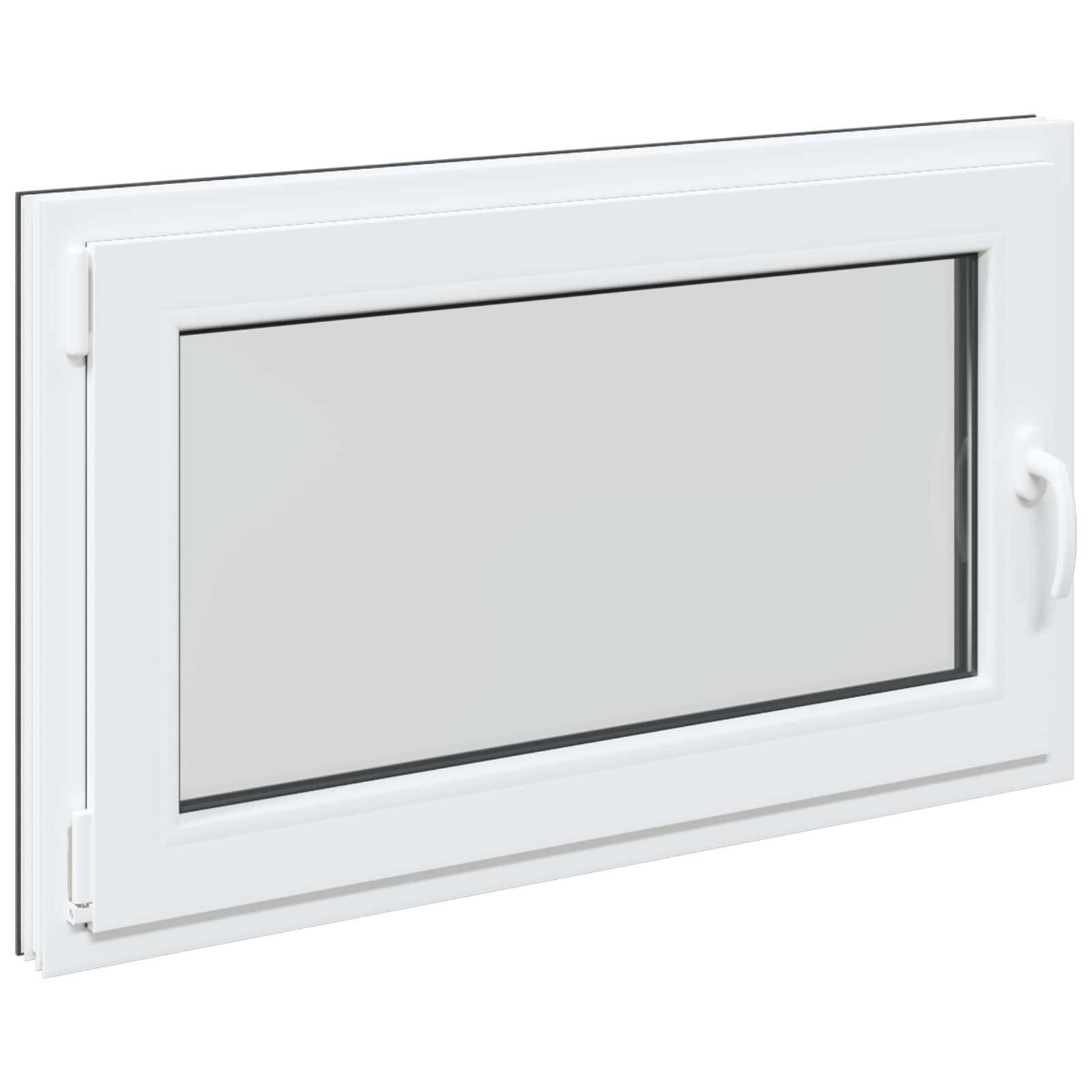 Požeminio lango RISOR Antracitas 100 x 70 cm PVC ir stiklas