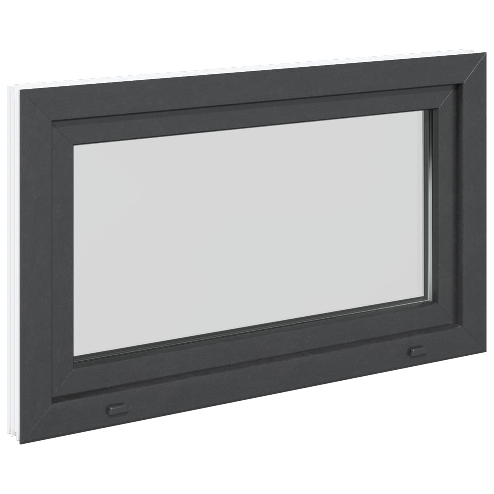 Požeminio lango RISOR Antracitas 100 x 70 cm PVC ir stiklas
