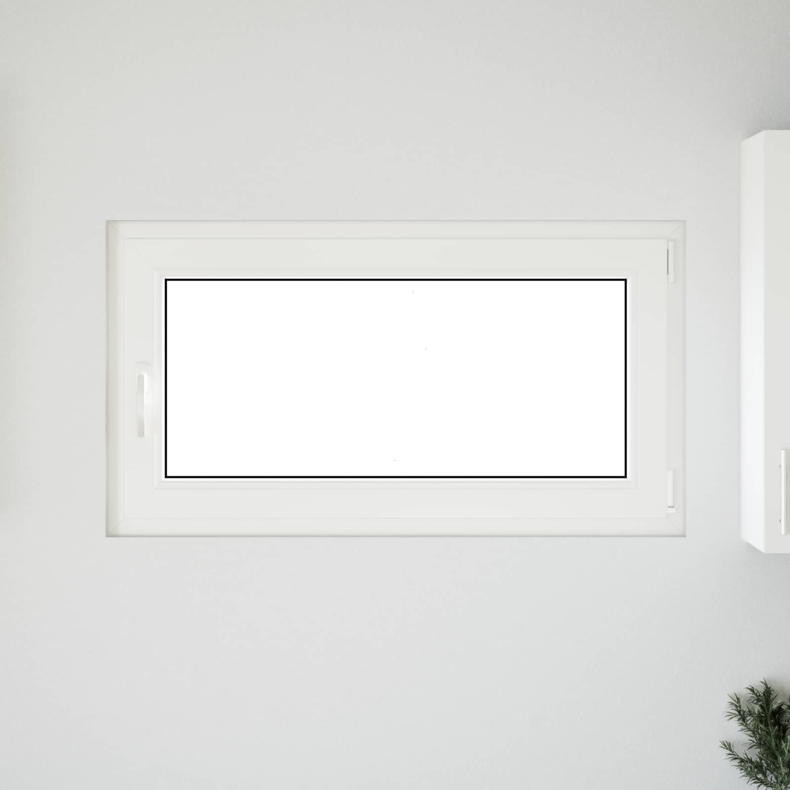 Požeminio lango RISOR Antracitas 110 x 50 cm PVC ir stiklas