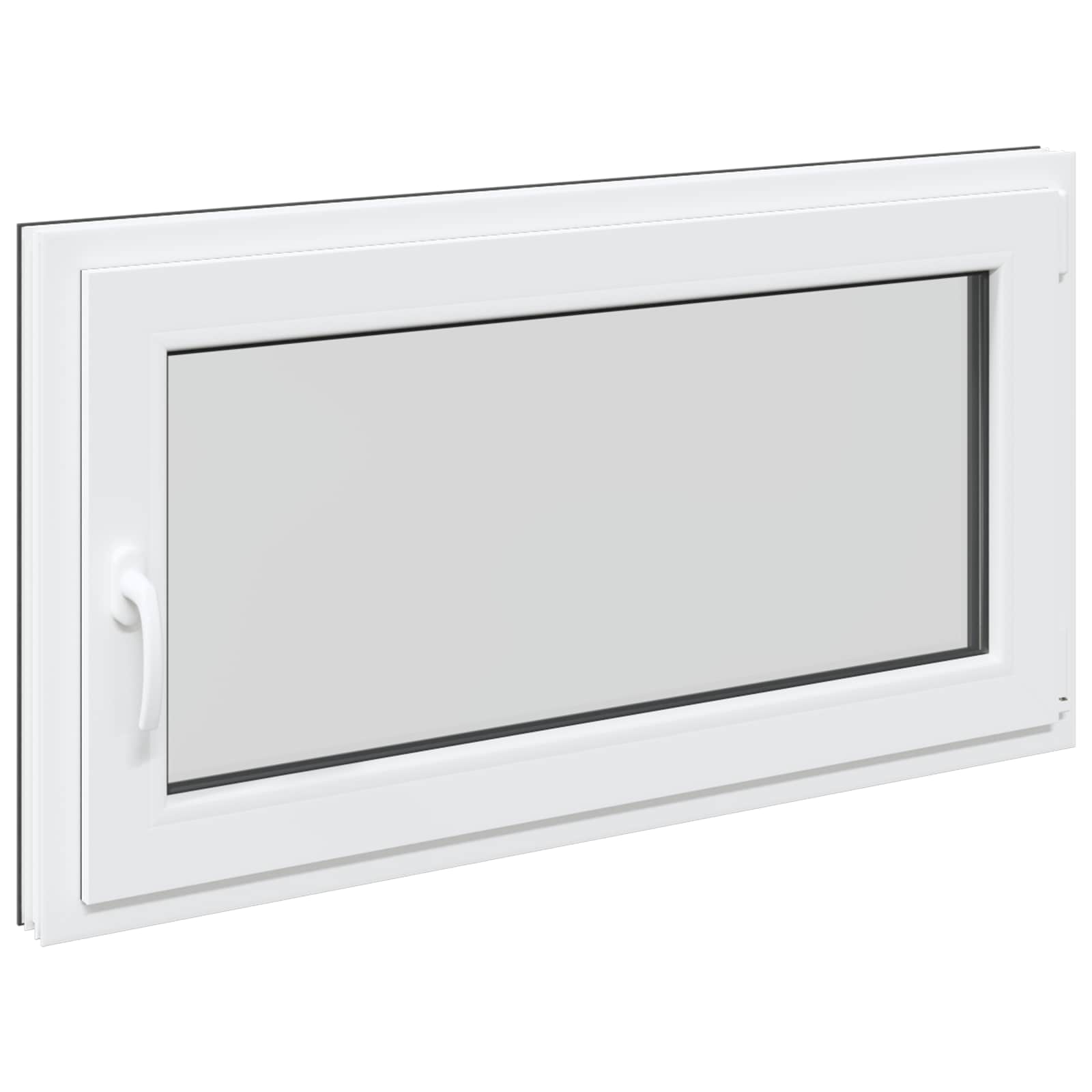 Požeminio lango RISOR Antracitas 110 x 50 cm PVC ir stiklas