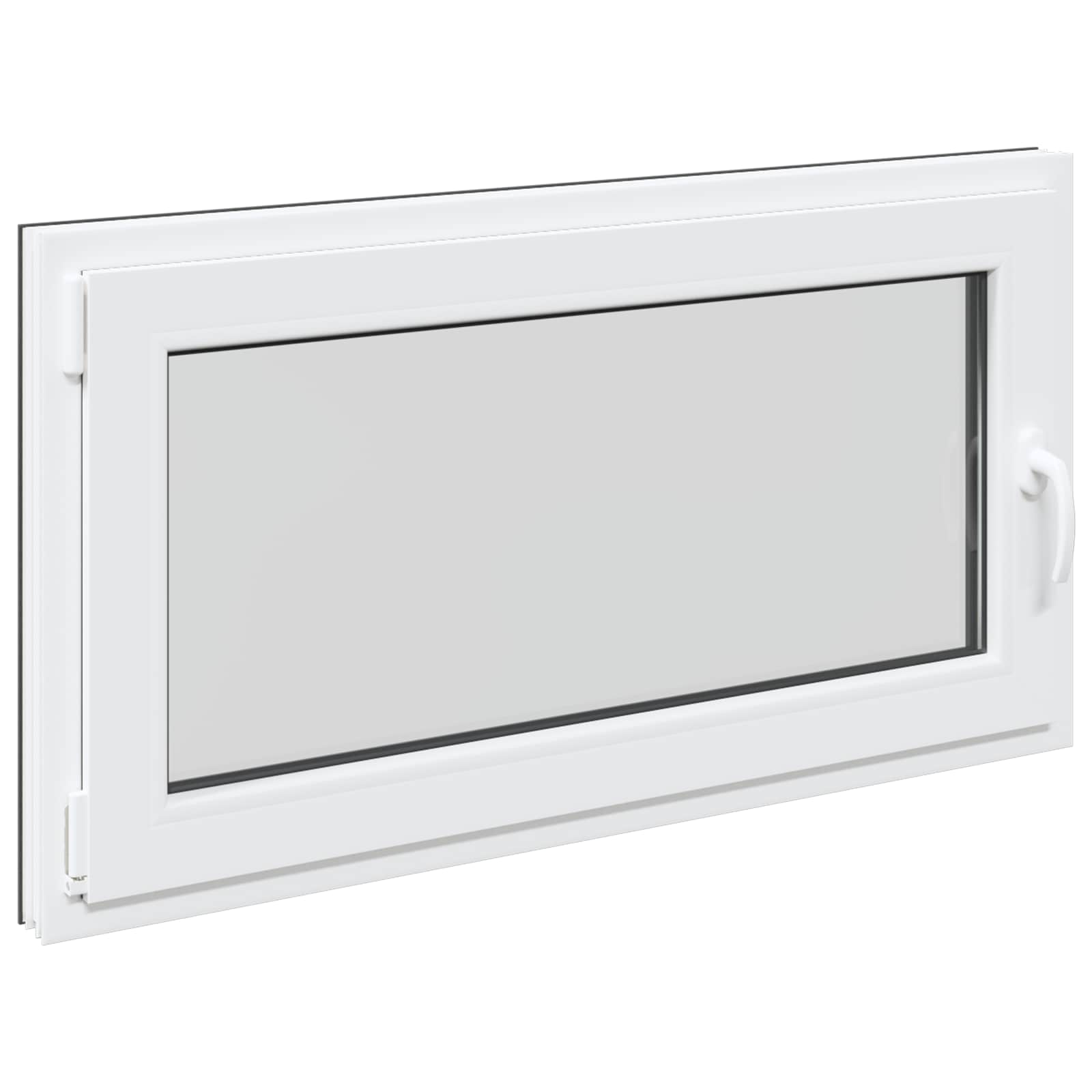 Požeminio lango RISOR Antracitas 110 x 60 cm PVC ir stiklas