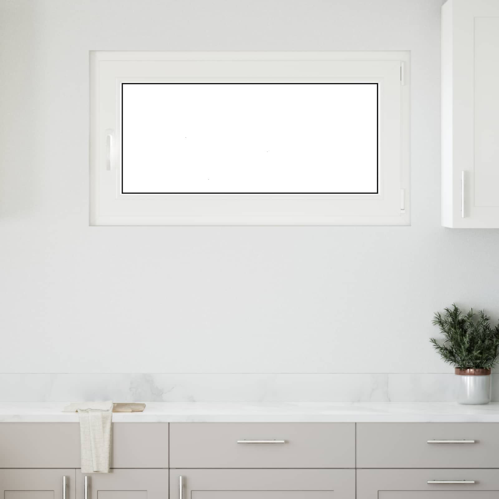 Požeminio lango RISOR 110 x 70 cm PVC ir stiklas Antracito