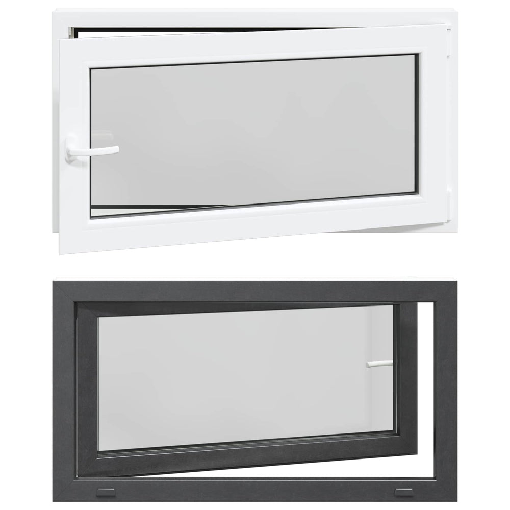 Požeminio lango RISOR 110 x 70 cm PVC ir stiklas Antracito