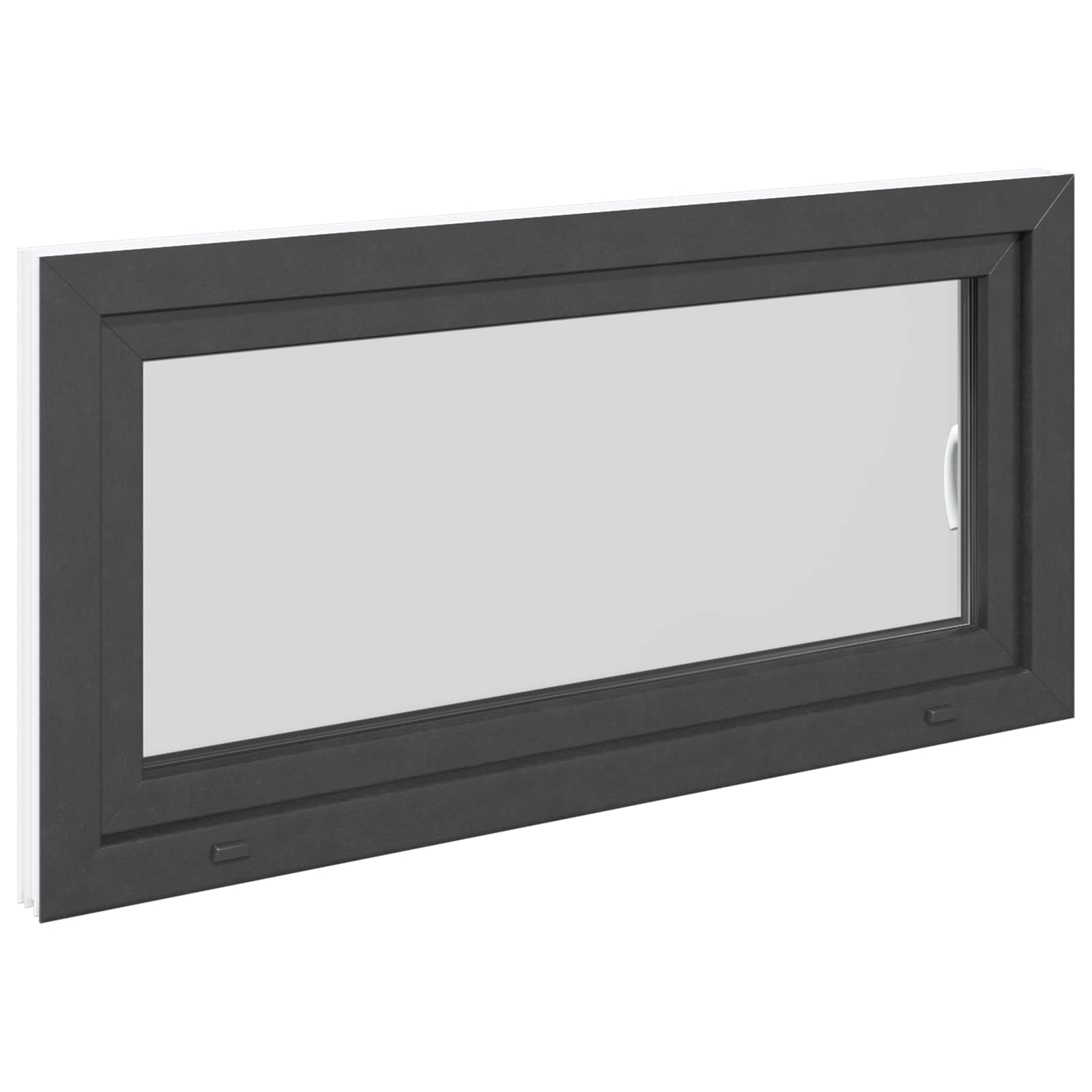Basement Window RISOR Anthracite 120 x 60 cm PVC and Glass