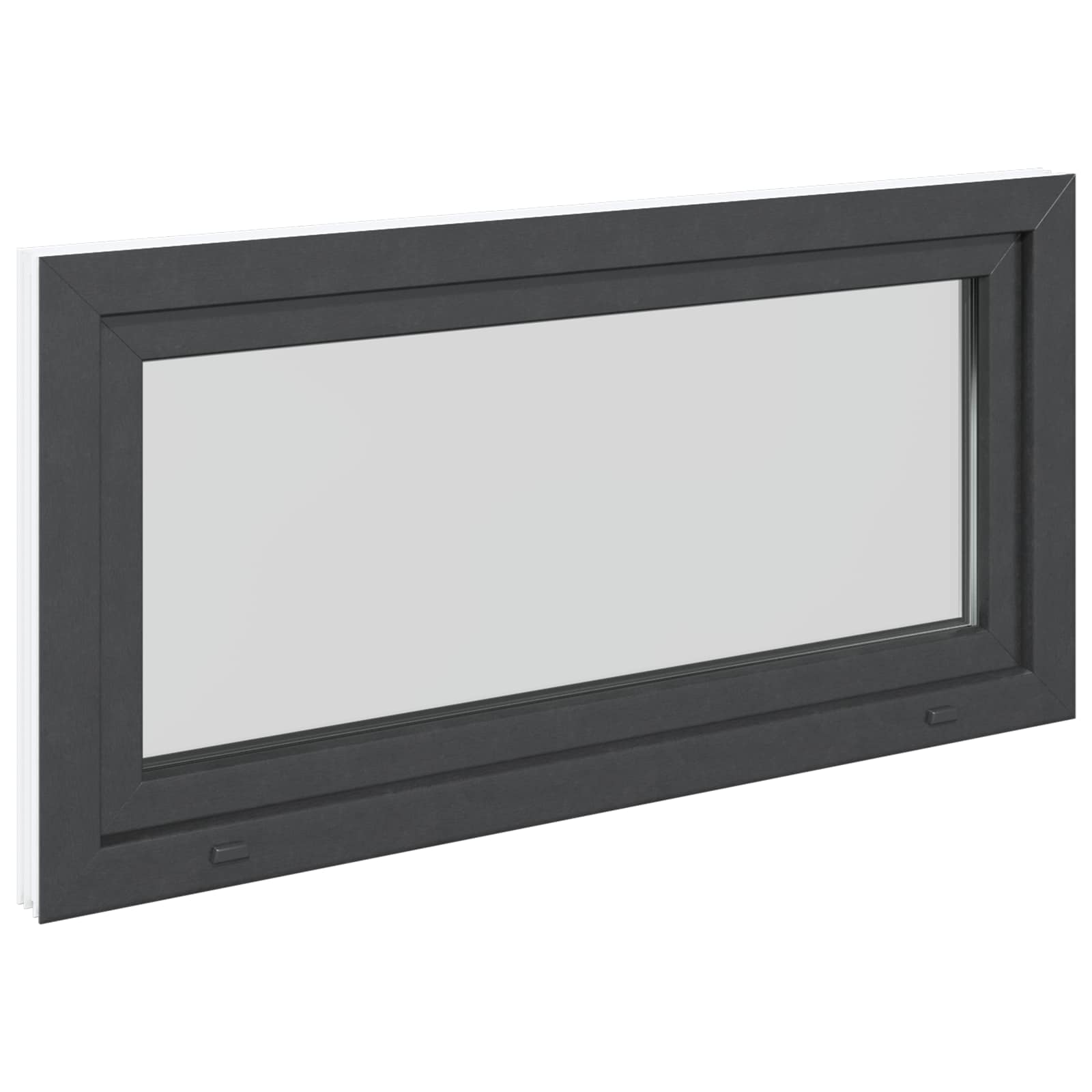 Požeminio lango RISOR Antracitas 120 x 60 cm PVC ir stiklas