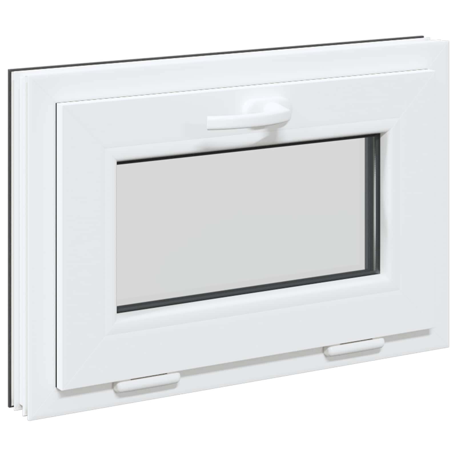 Požeminio lango RISOR 60 x 40 cm PVC ir stiklas Antracito