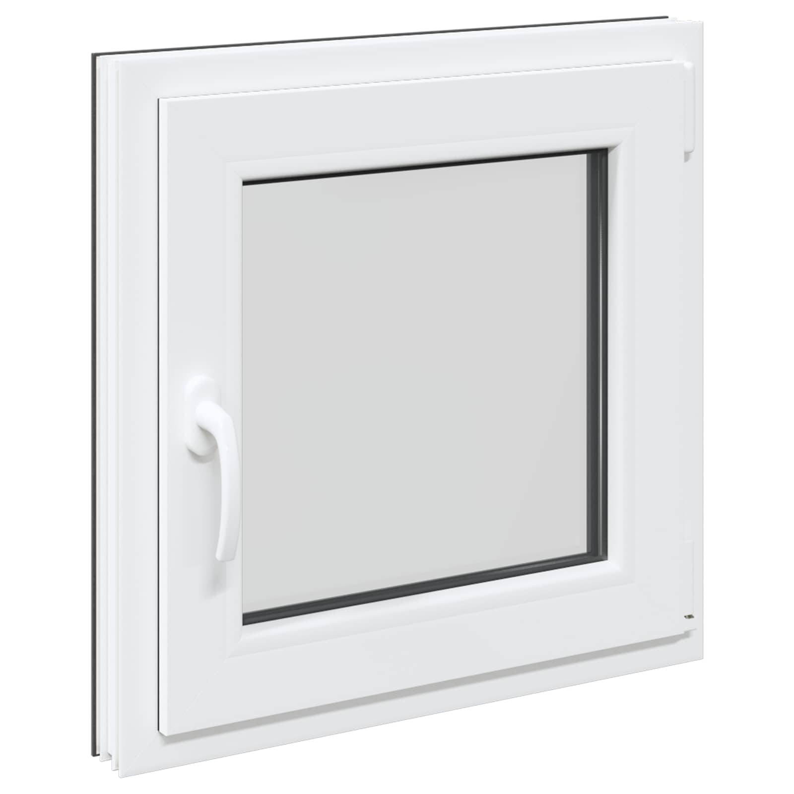 Požeminio lango RISOR Antracitas 60 x 60 cm PVC ir stiklas