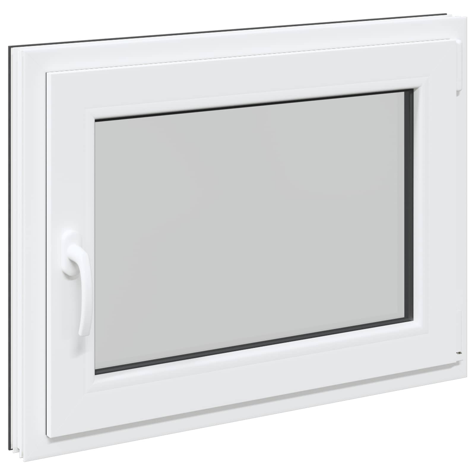 Basement Window RISOR Anthracite 80 x 60 cm PVC and Glass