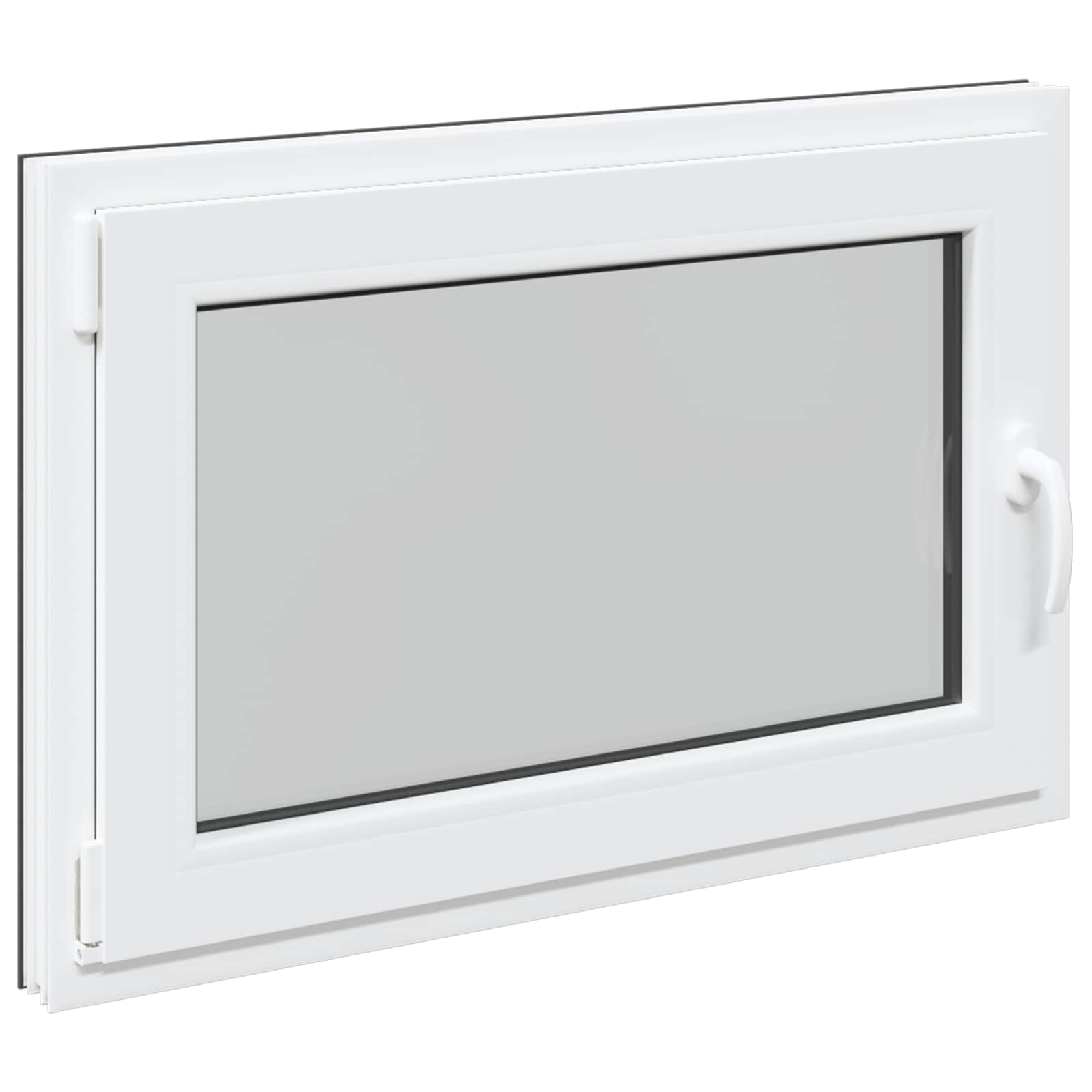 Požeminio lango RISOR Antracitas 90 x 60 cm PVC ir stiklas