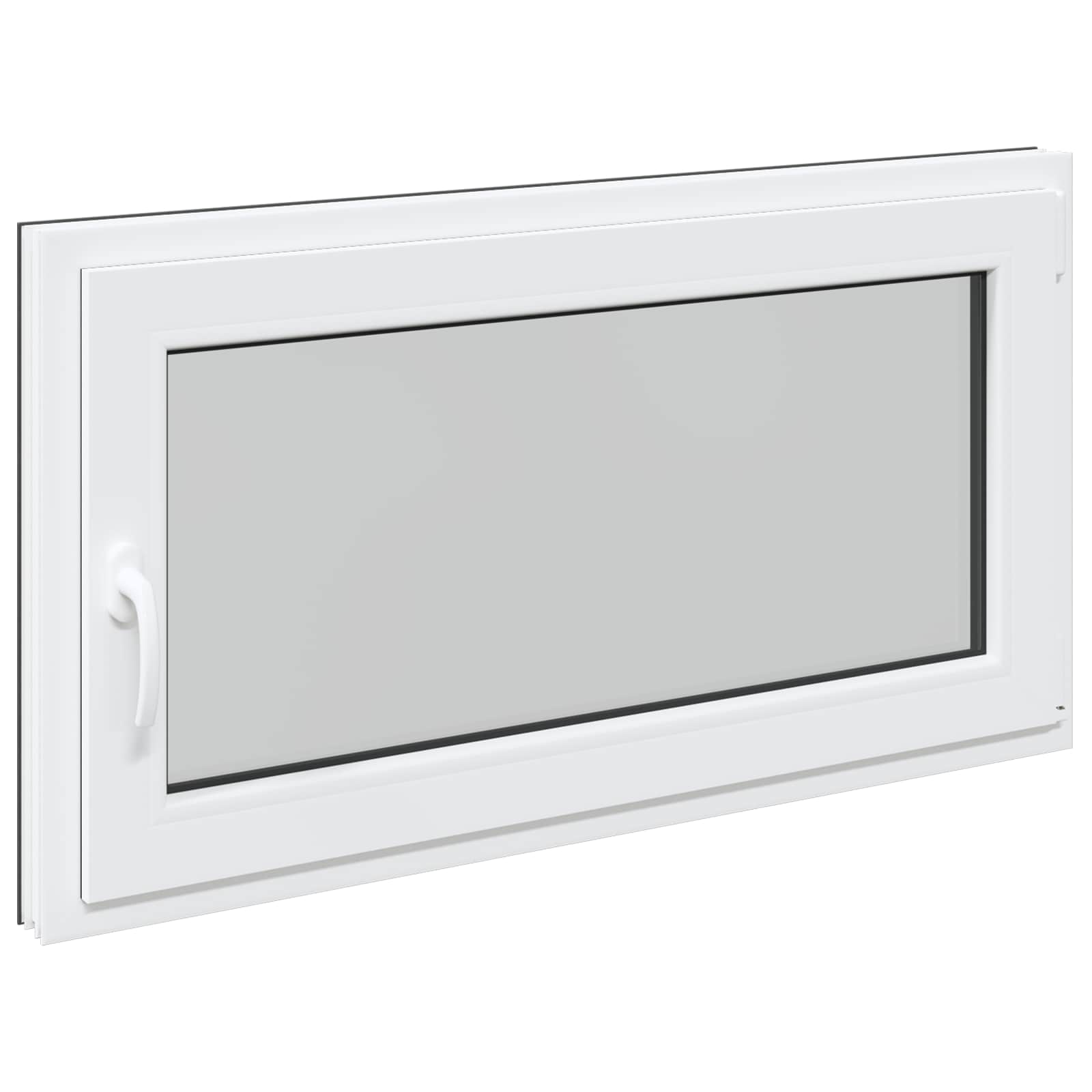 Požeminio lango RISOR Antracitas 110 x 50 cm PVC ir stiklas