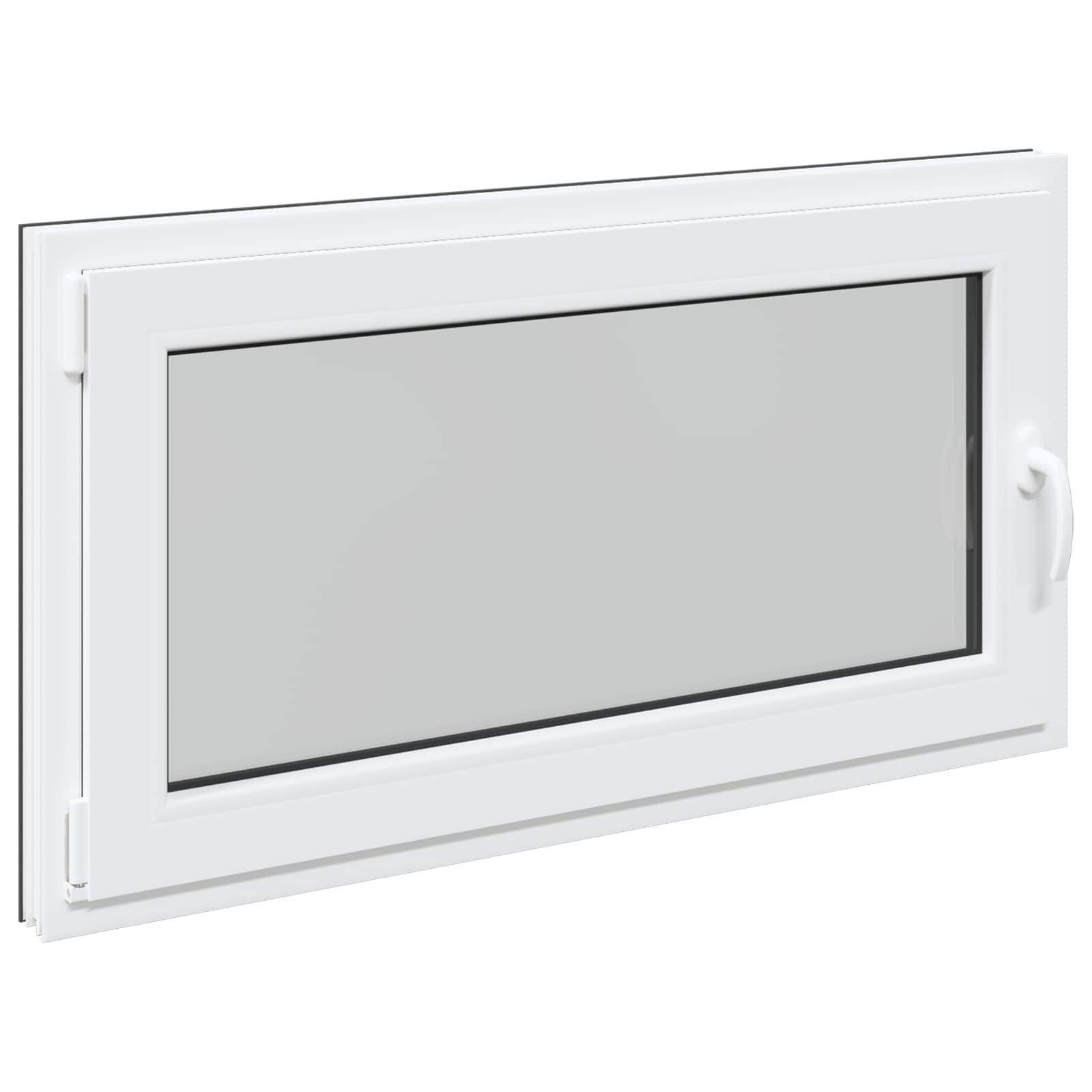 RISOR Underground Window Anthracite 110 x 70 cm PVC and Glass