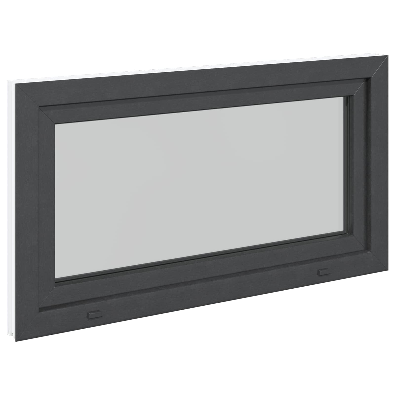 RISOR Underground Window Anthracite 110 x 70 cm PVC and Glass