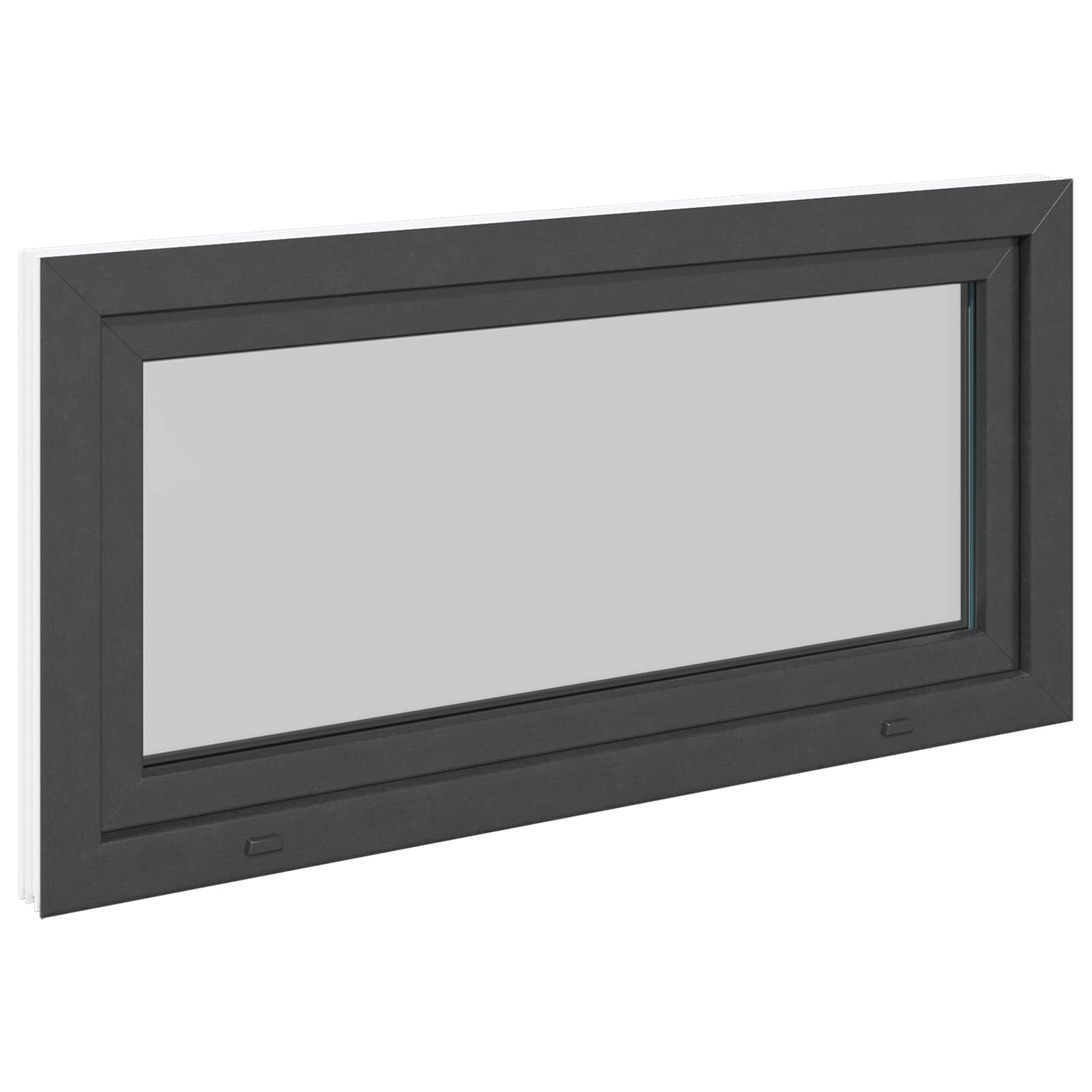 Basement Window RISOR Anthracite 120 x 60 cm PVC and Glass