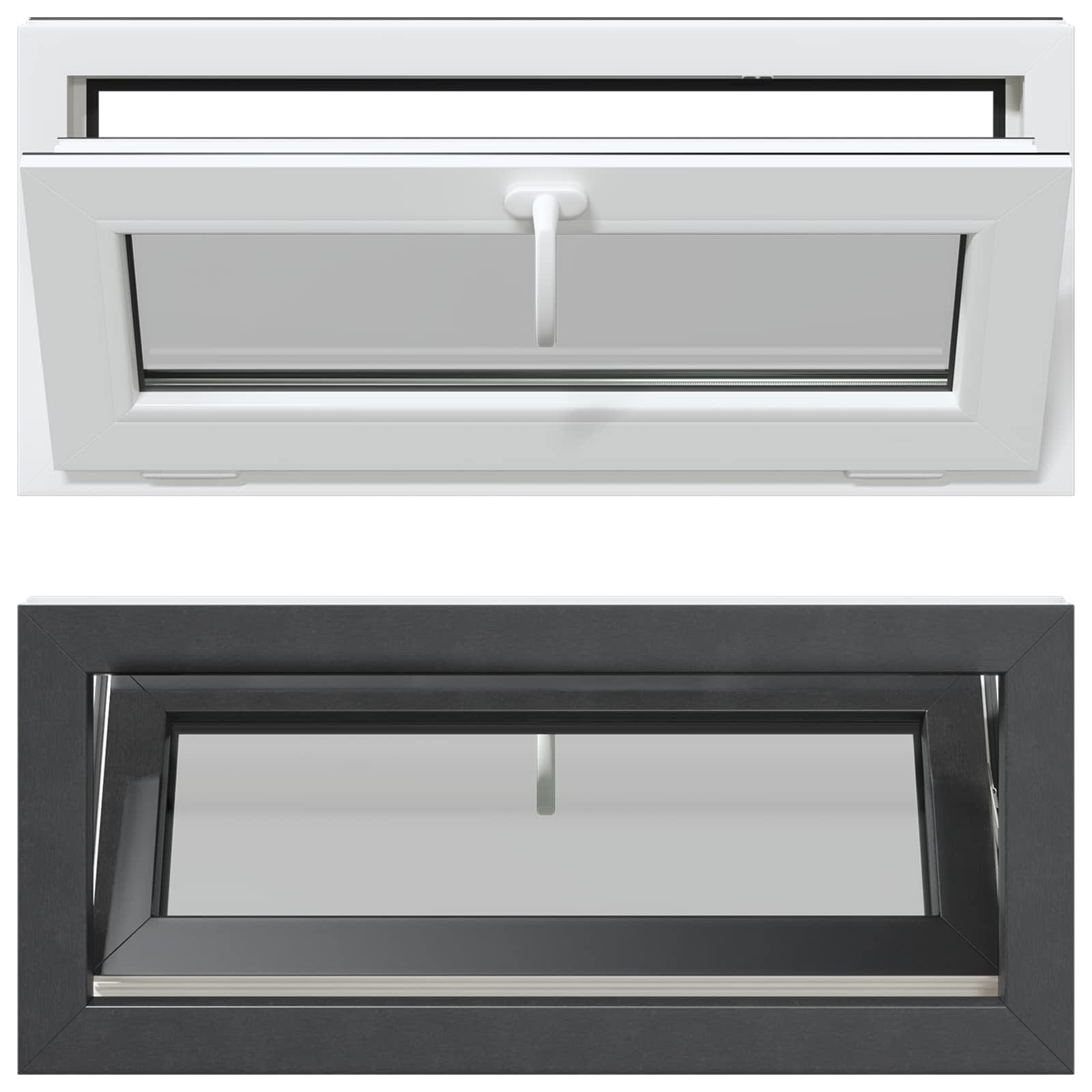 Požeminio lango RISOR 90 x 40 cm PVC ir stiklas