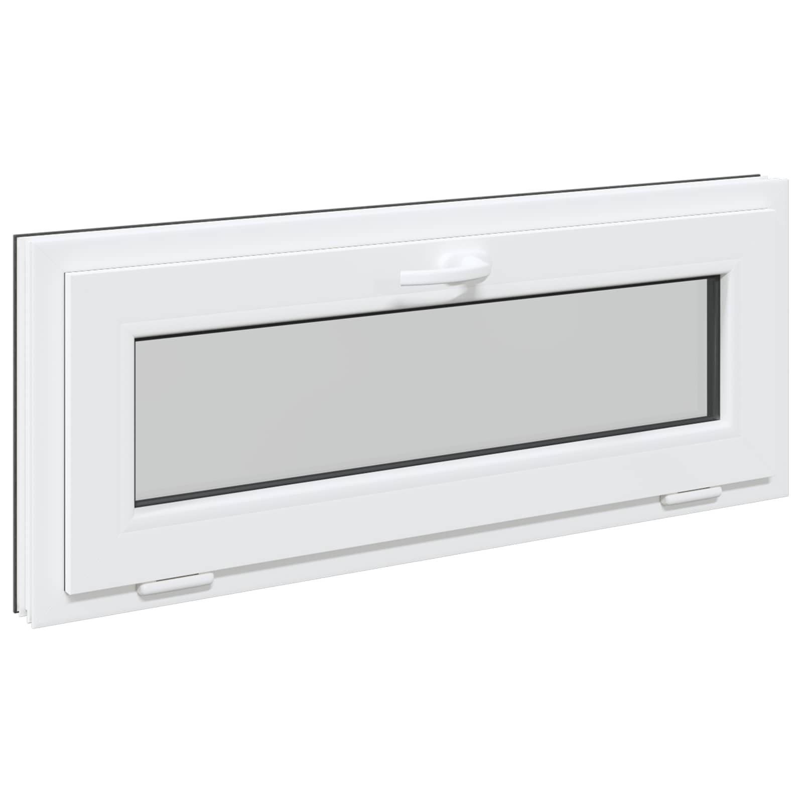 Požeminio lango RISOR 110 x 40 cm PVC ir stiklas Antracito