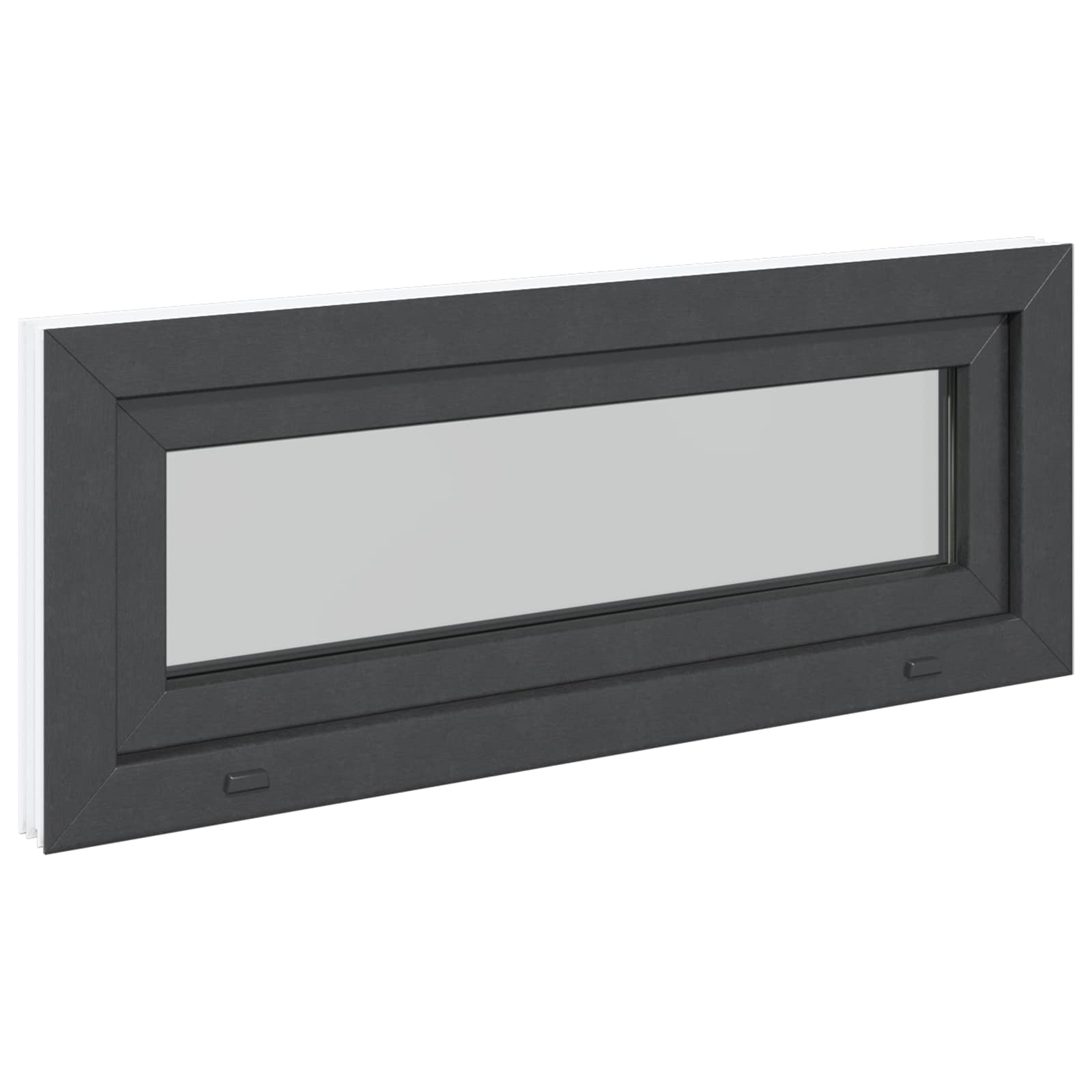 Požeminio lango RISOR 110 x 40 cm PVC ir stiklas Antracito