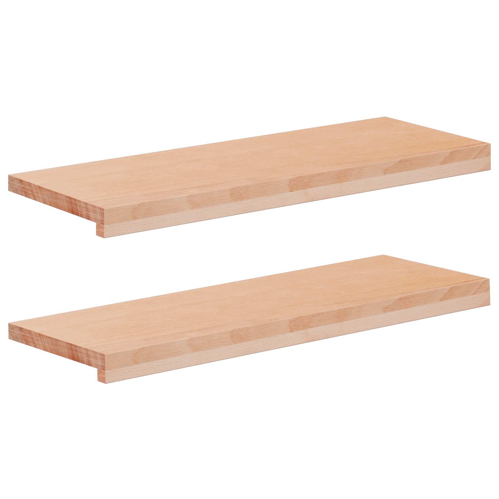 Laiptų pakopos 2 vnt. 80 x 30 x 2 cm Natūrali
