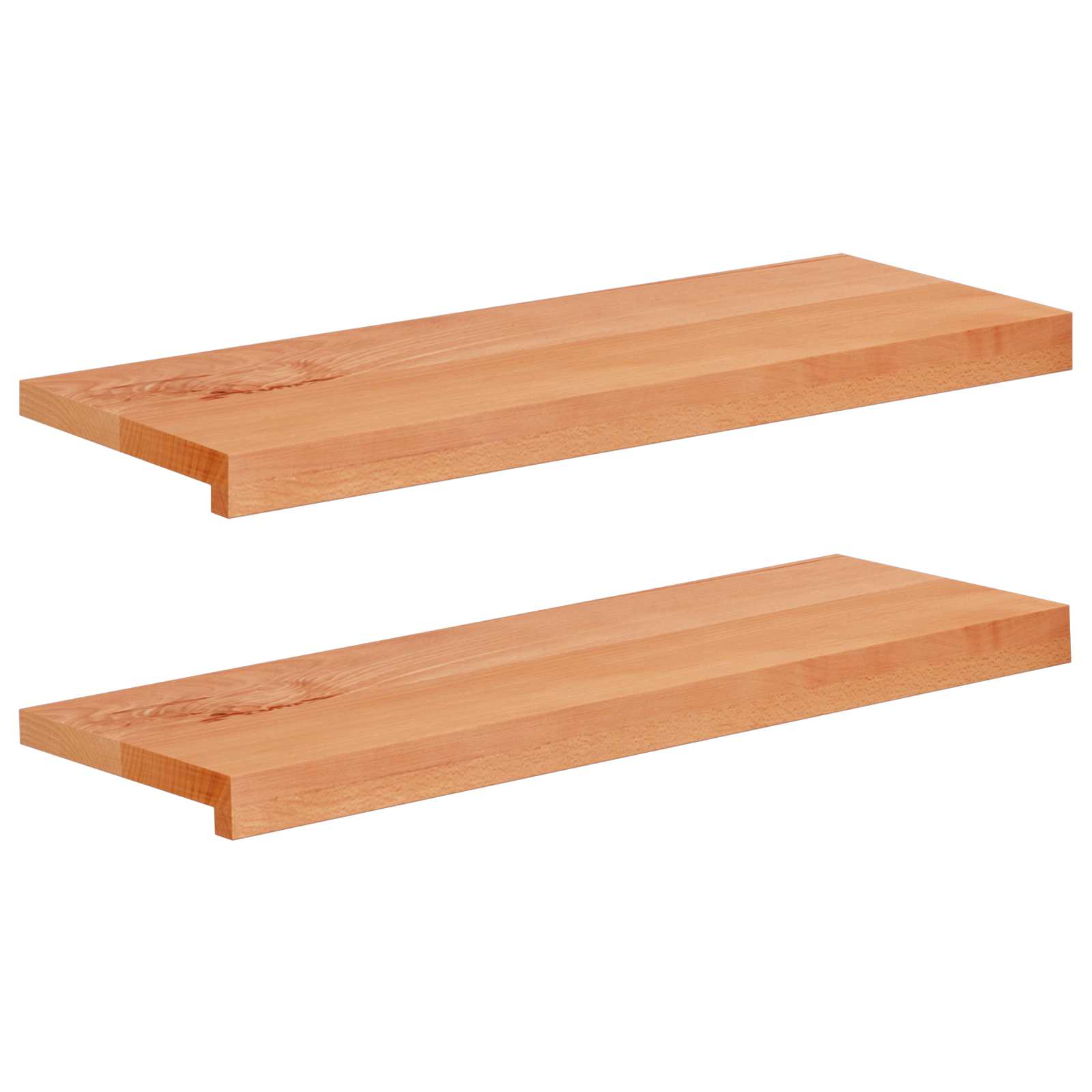 Laiptų pakopos 2 vnt. 80 x 25 x 2 cm Lakas Kietas bukas medis